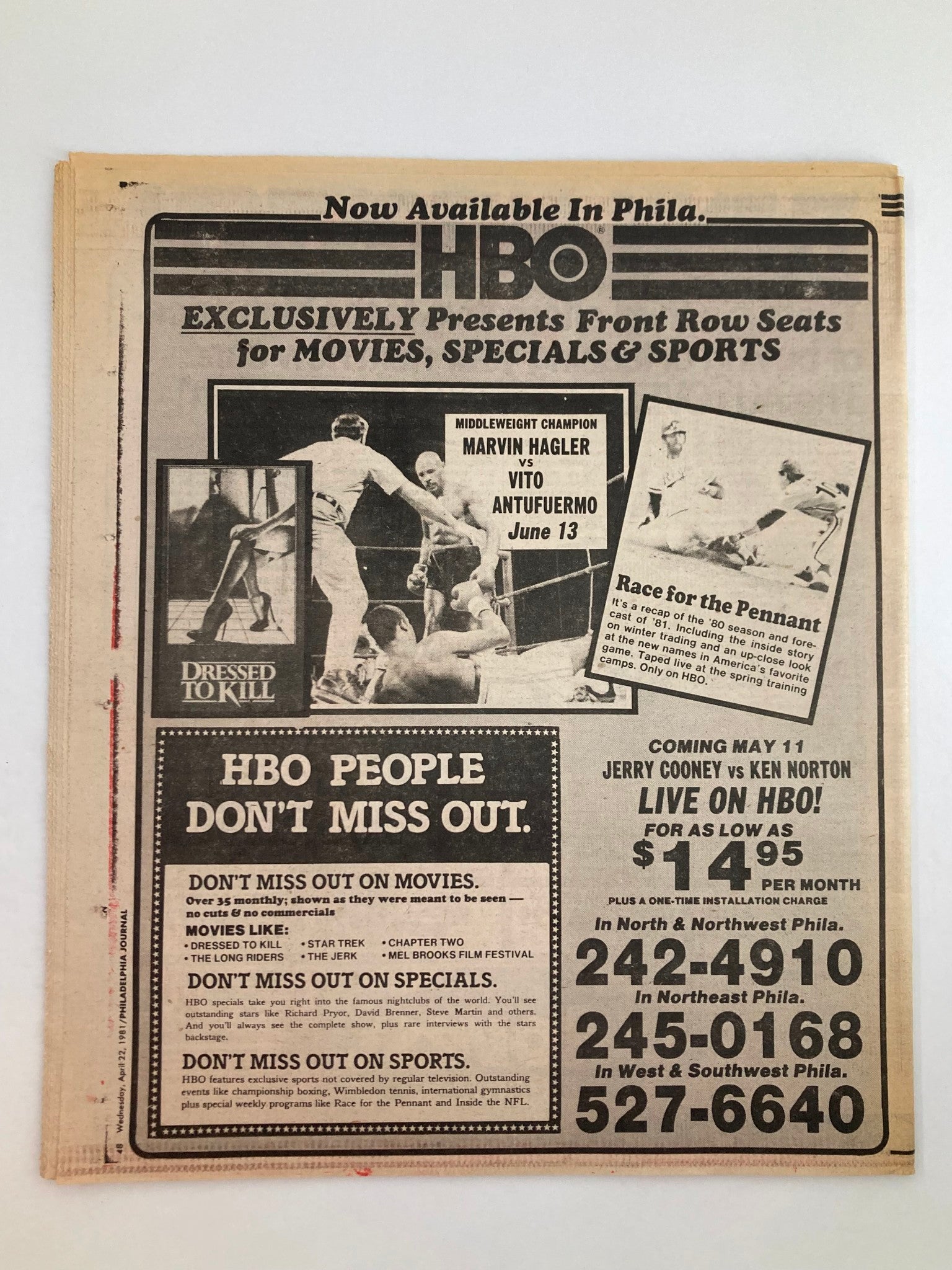 Philadelphia Journal Tabloid April 22 1981 Vol 4 #115 Julius Erving Andrew Toney