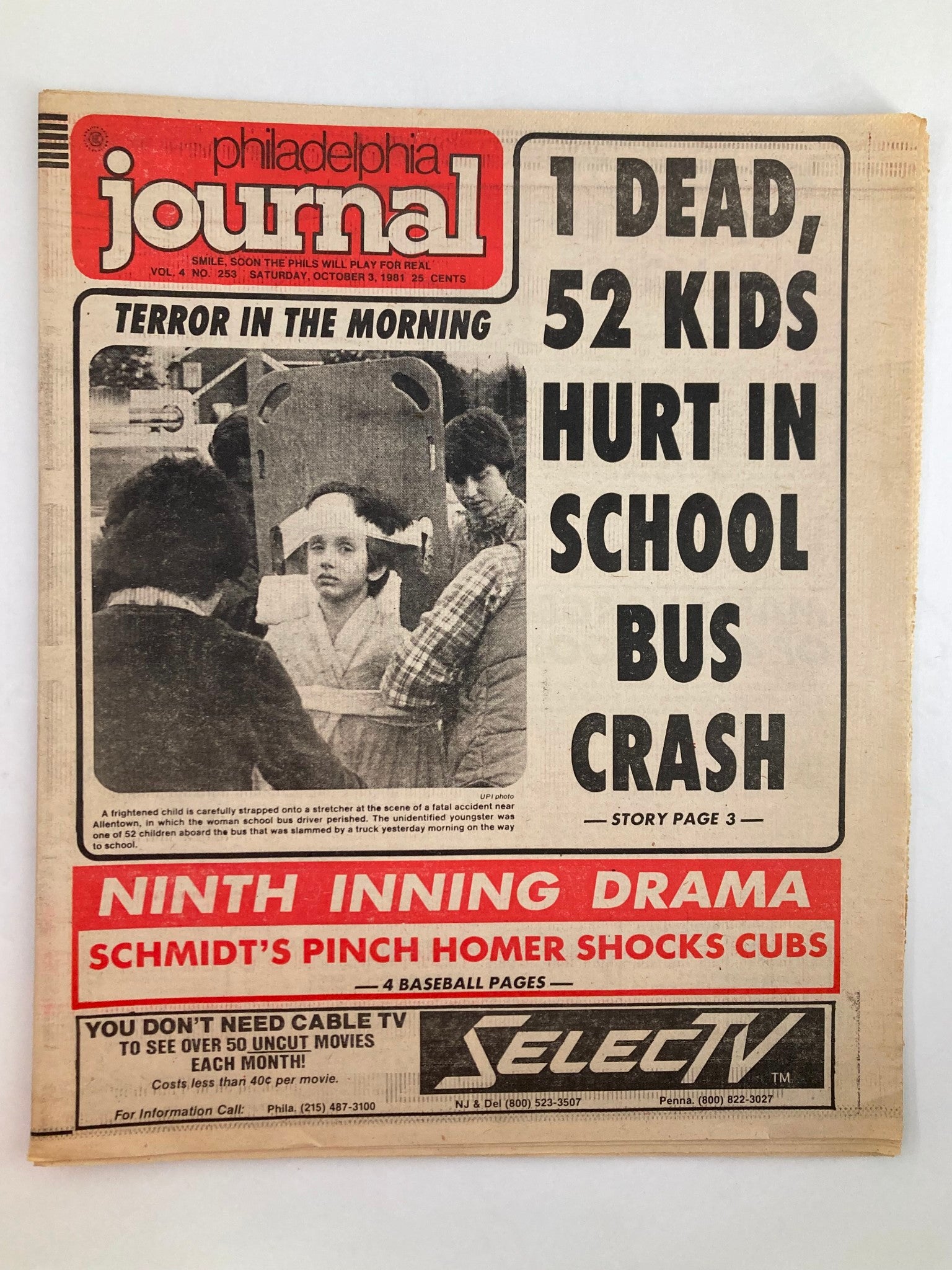 Philadelphia Journal Tabloid October 3 1981 Vol 4 #253 Terror In The Morning