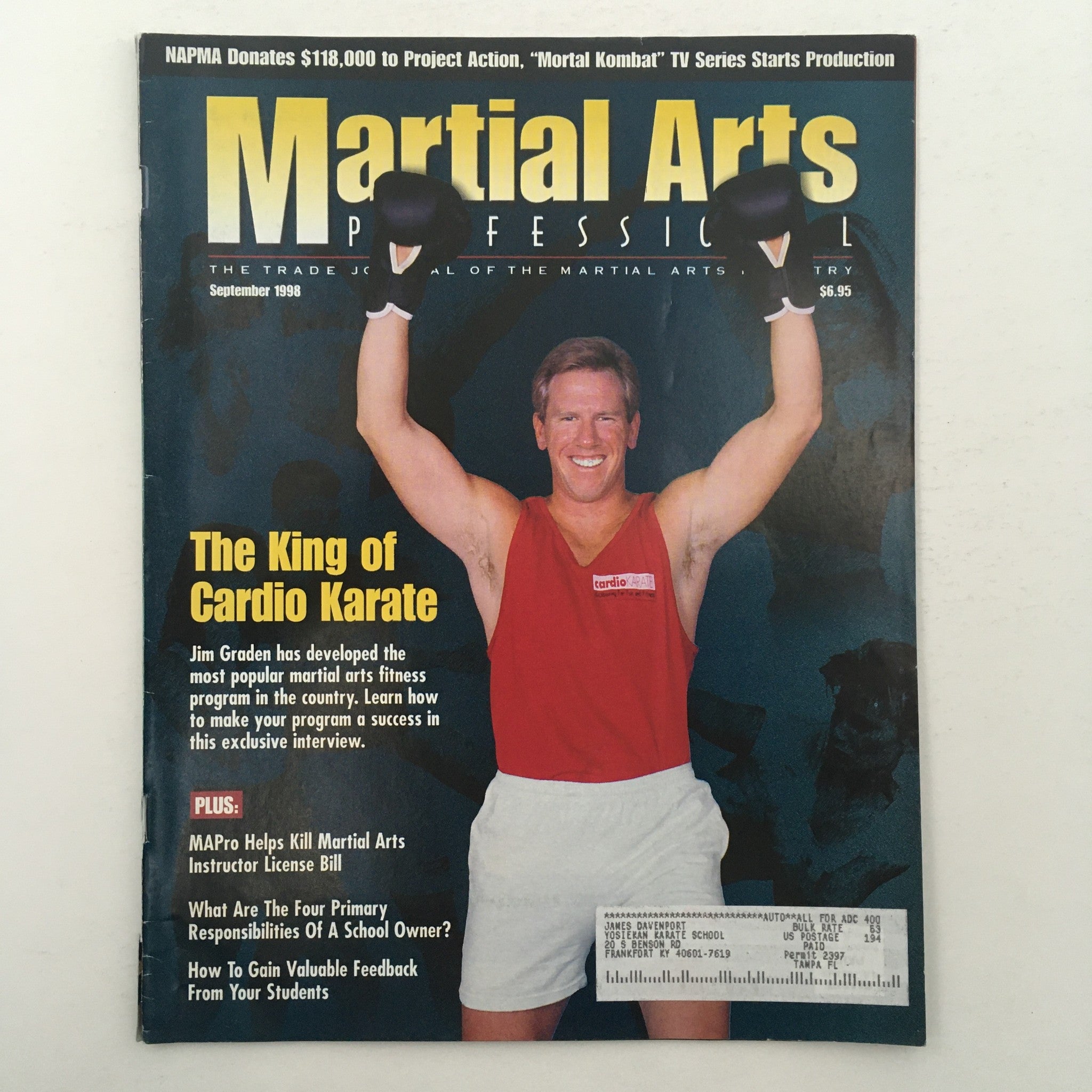 Martial Arts Professional Magazine September 1998 Jim Graden Cardio Karate King