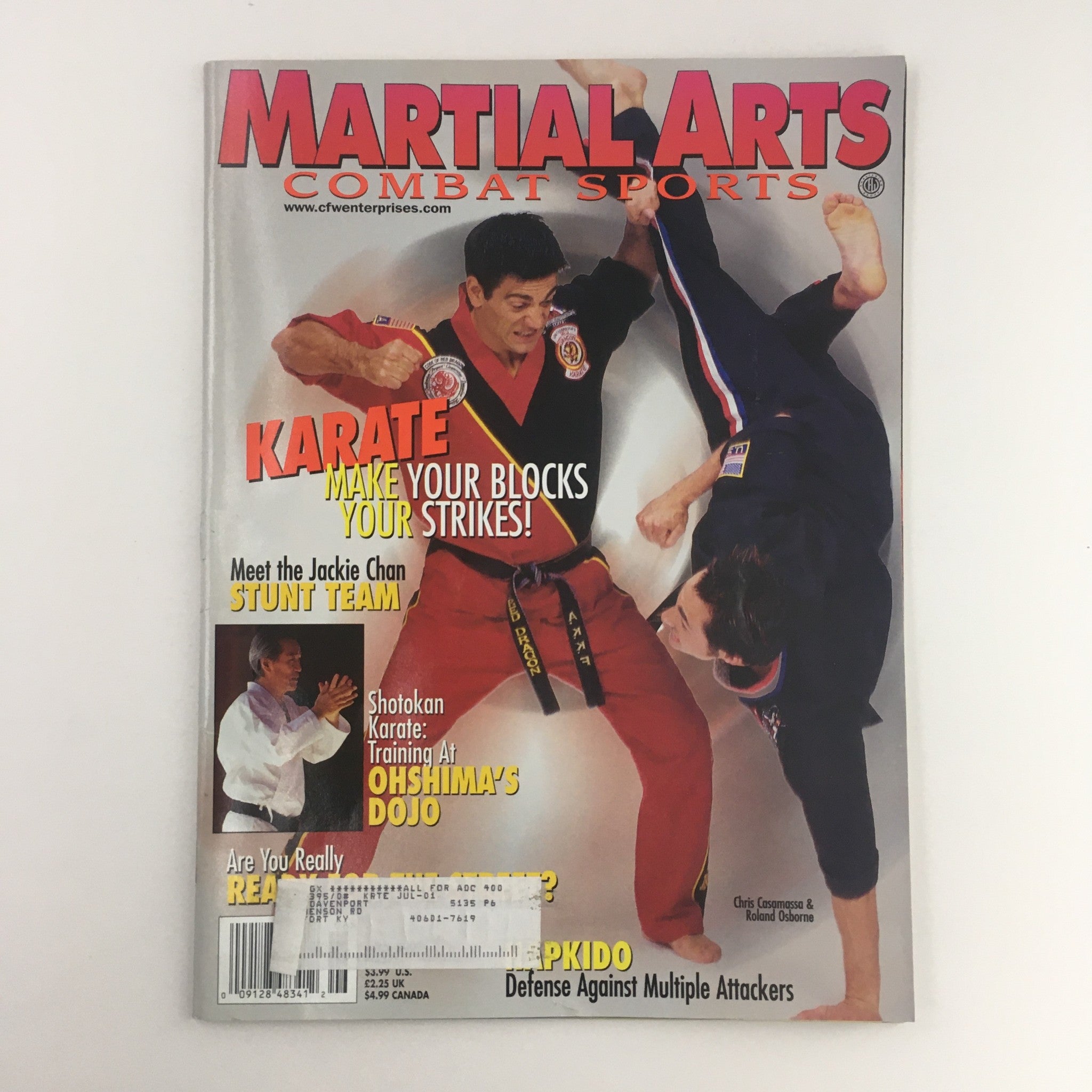 Martial Arts Combat Sports Magazine June 2001 Chris Casamassa, Roland Osborne VG