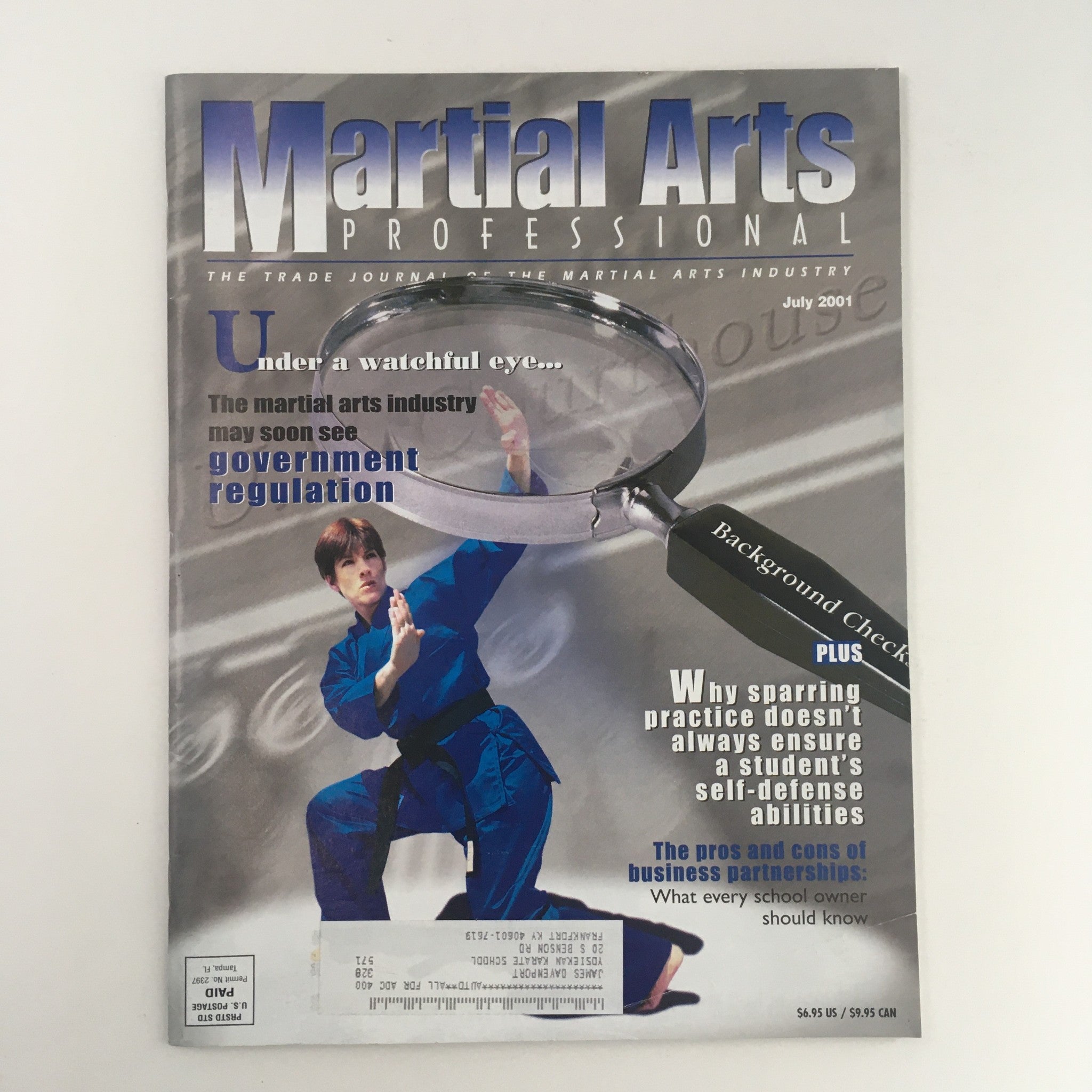 Martial Arts Pro Magazine July 2001 Black Belt Degree or Government Decree VG