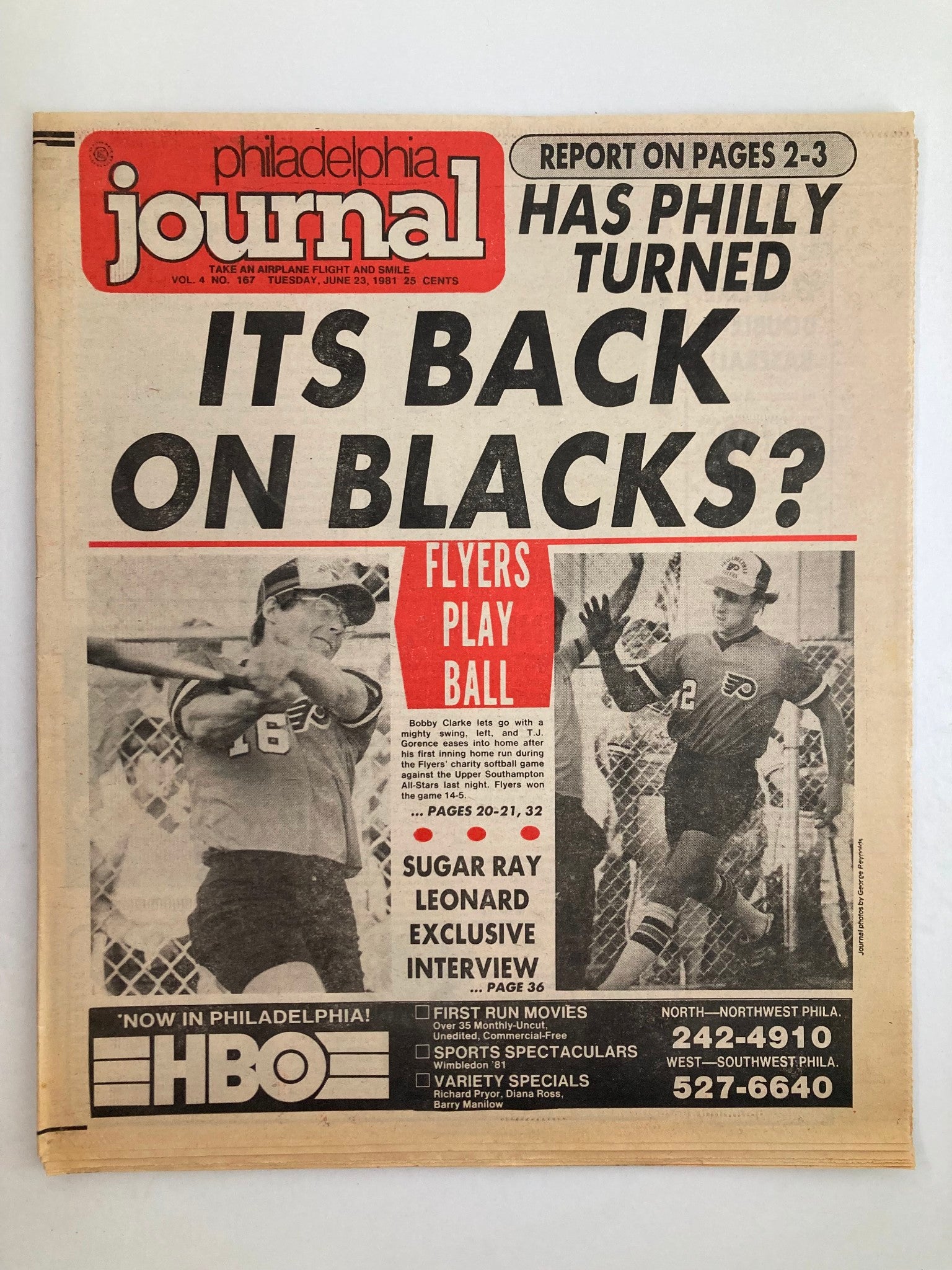 Philadelphia Journal Tabloid June 23 1981 Vol 4 #167 NHL Flyers Bobby Clarke