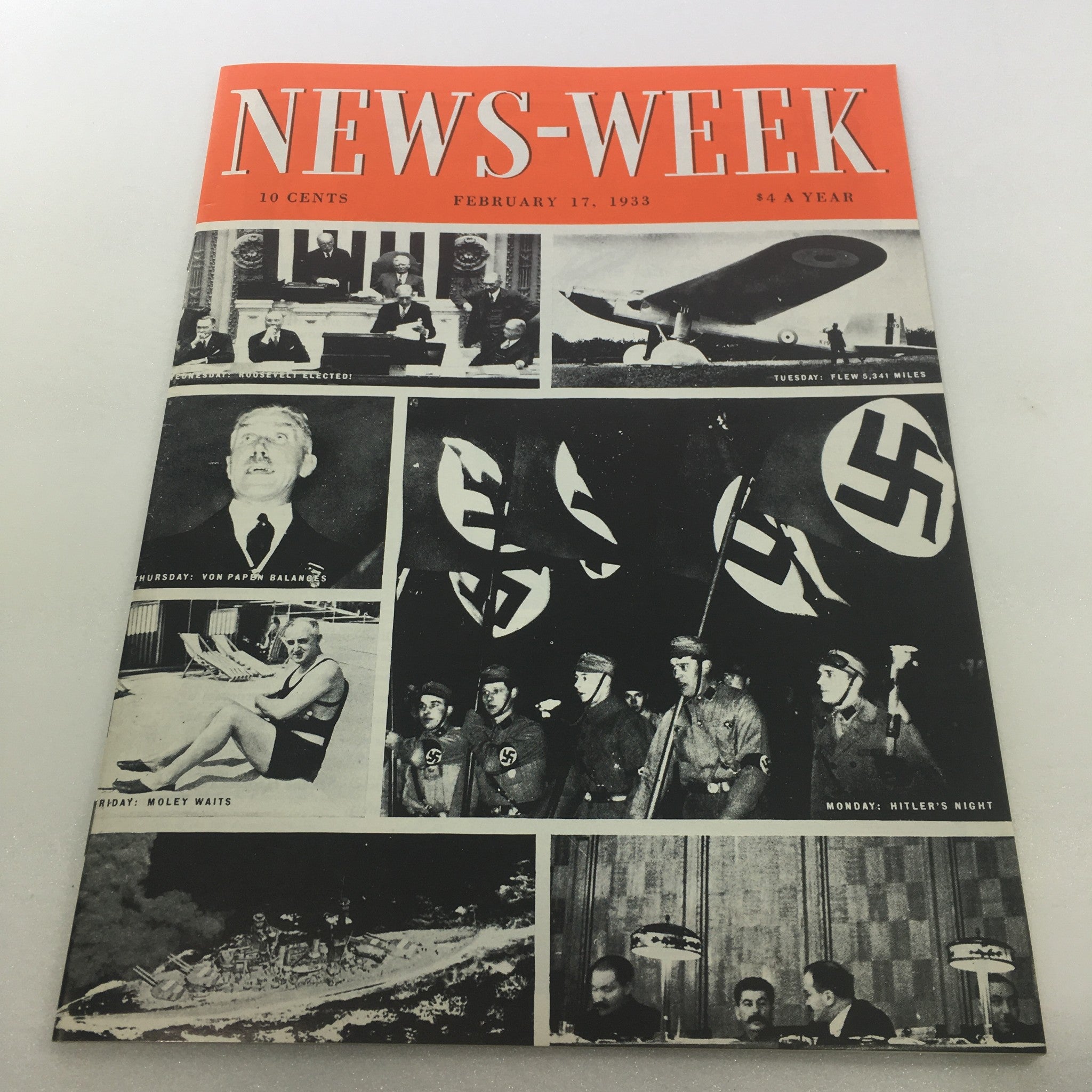 VTG News-Week Magazine: February 17 1933 - Franklin D. Roosevelt / Adolf Hitler