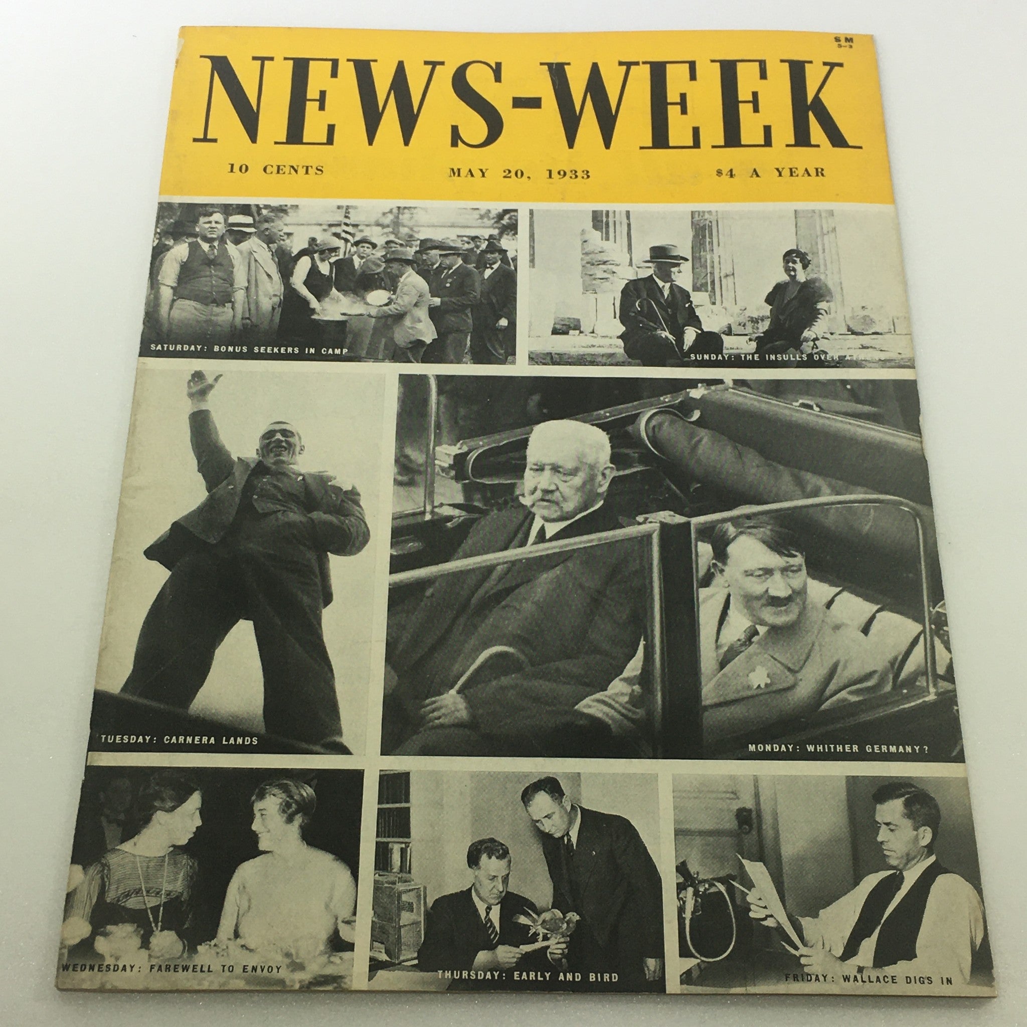 VTG News-Week Magazine: May 20 1933 - Adolf Hitler / Carnera Lands / Wallace