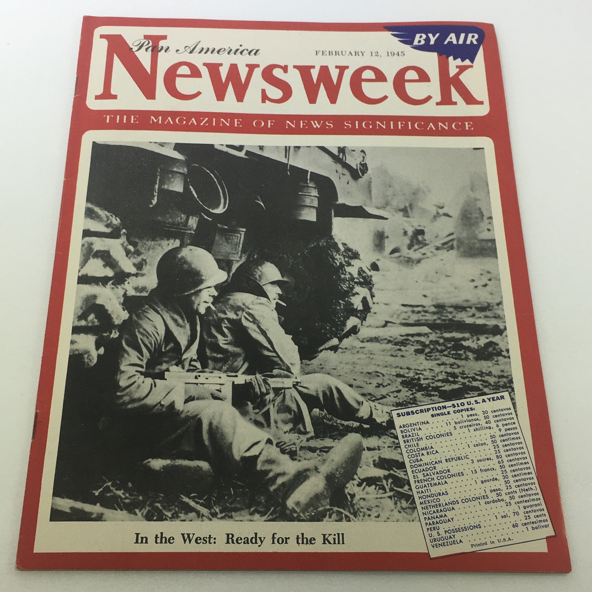 VTG Newsweek Magazine: February 12 1945 - In The West / By Air / No Label