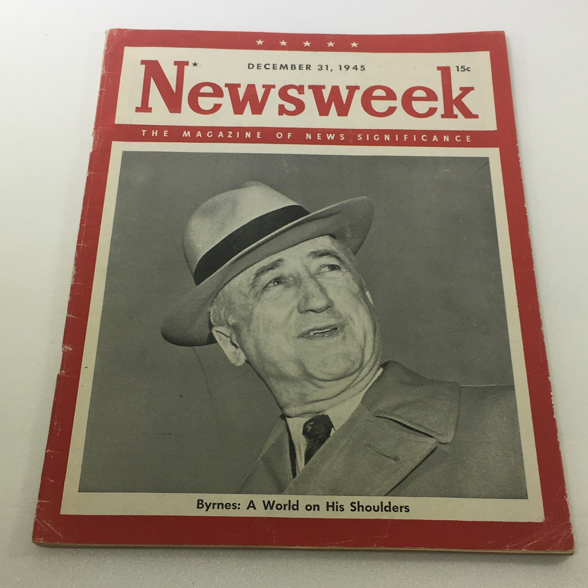 VTG Newsweek Magazine December 31 1945 - Governor James F. Byrnes / Newsstand