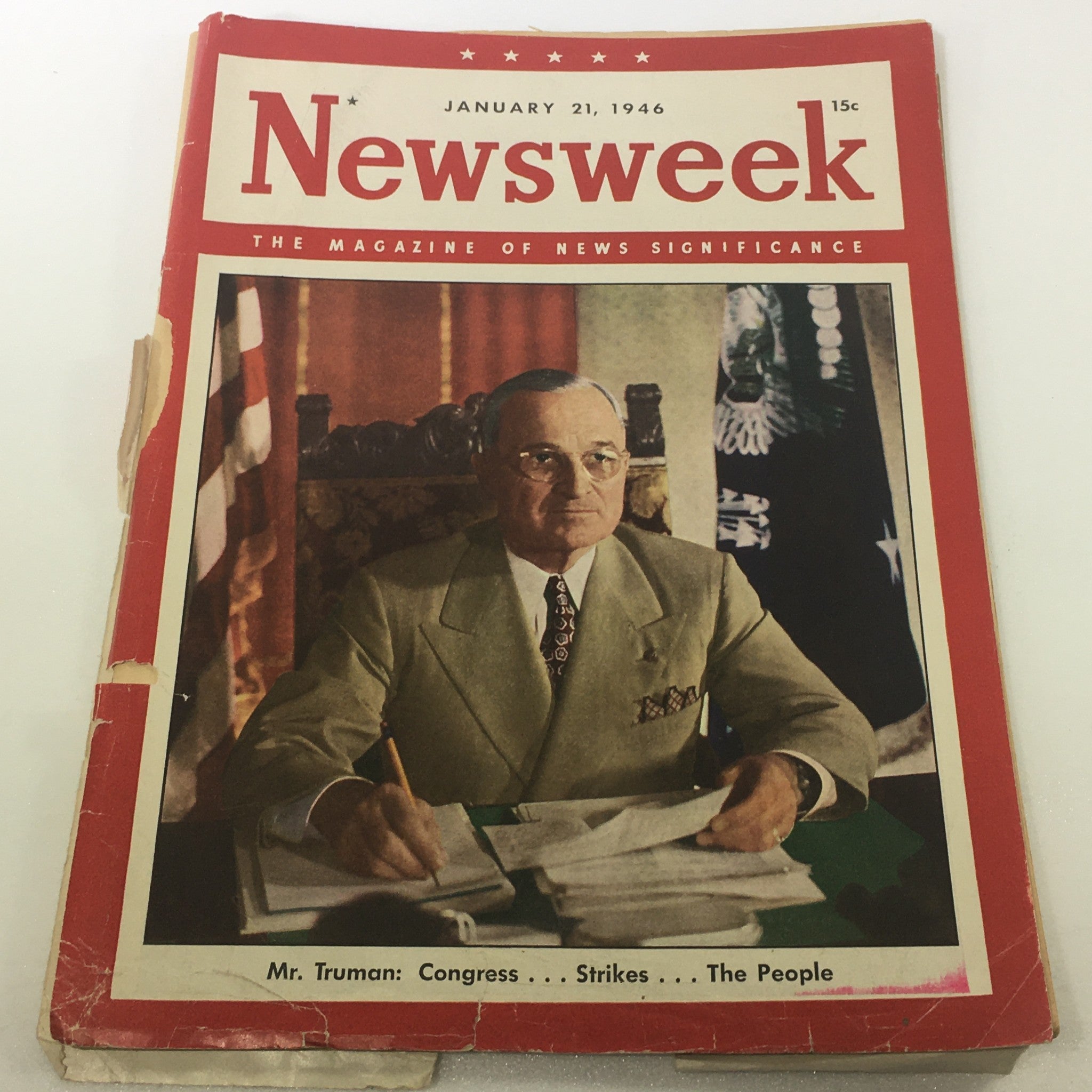 VTG Newsweek Magazine January 21 1946 - Harry S. Truman No Label