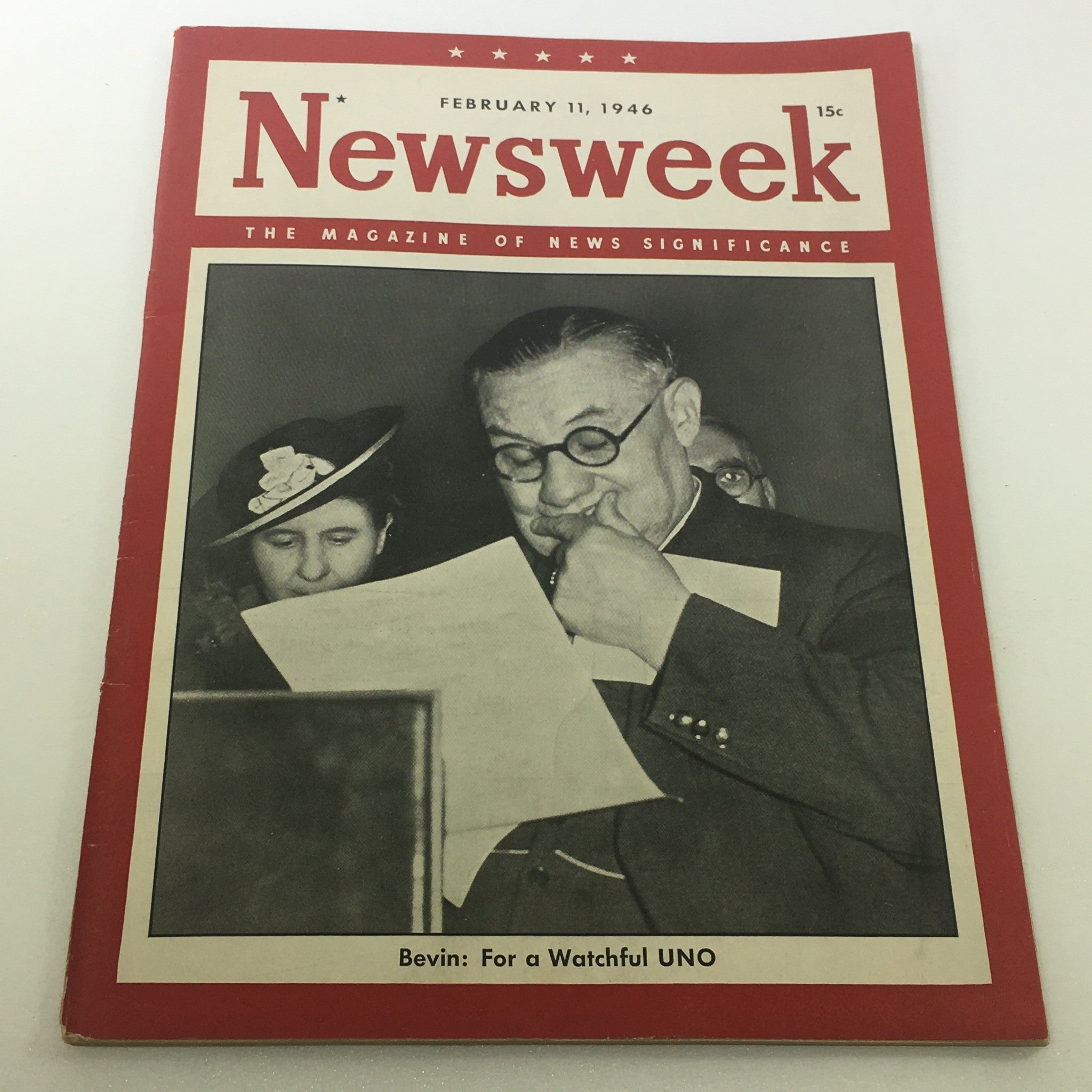 VTG Newsweek Magazine February 11 1946 - Ernest Bevin: Watchful UNO No Label