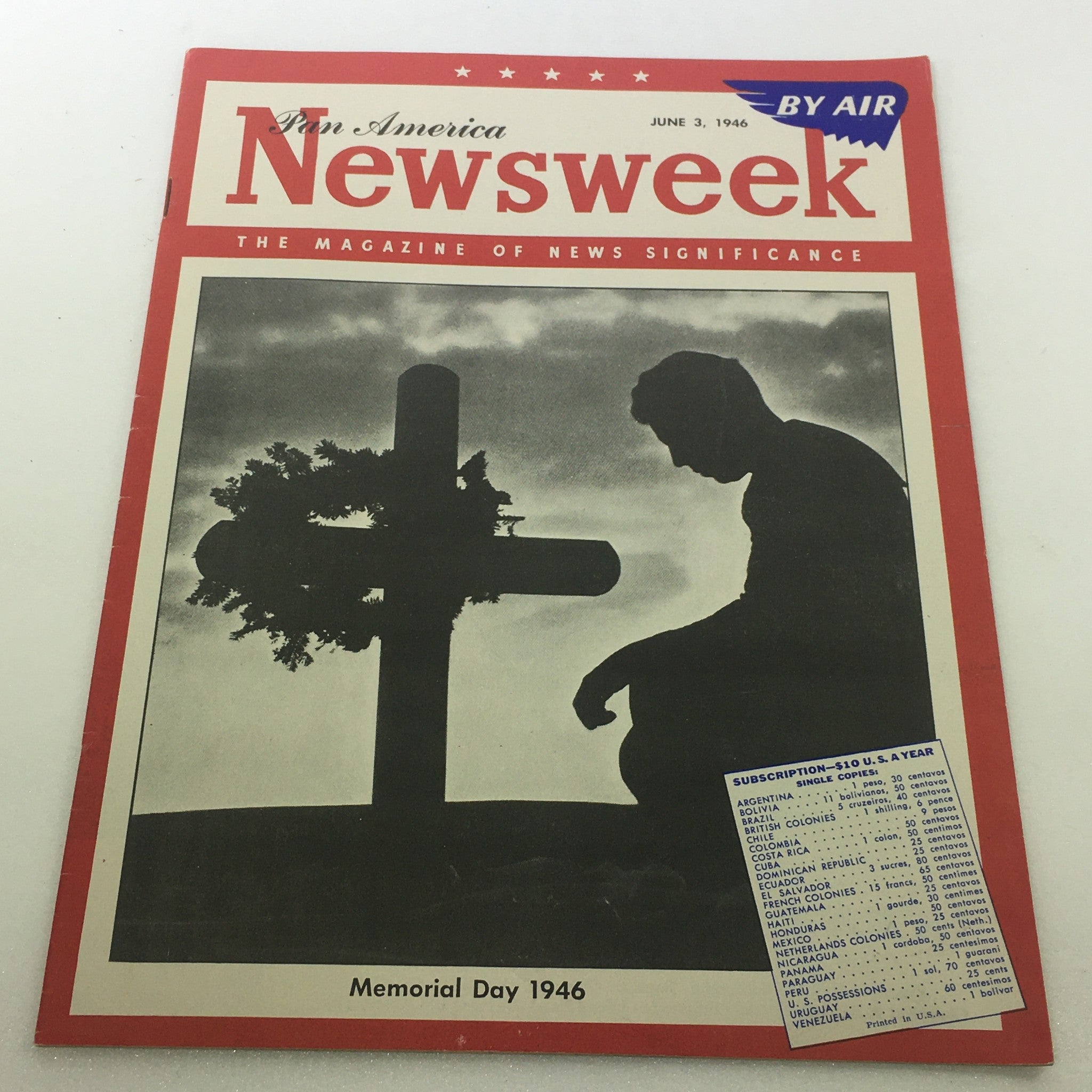 VTG Newsweek Magazine June 3 1946 Memorial Day Pan America By Air No Label