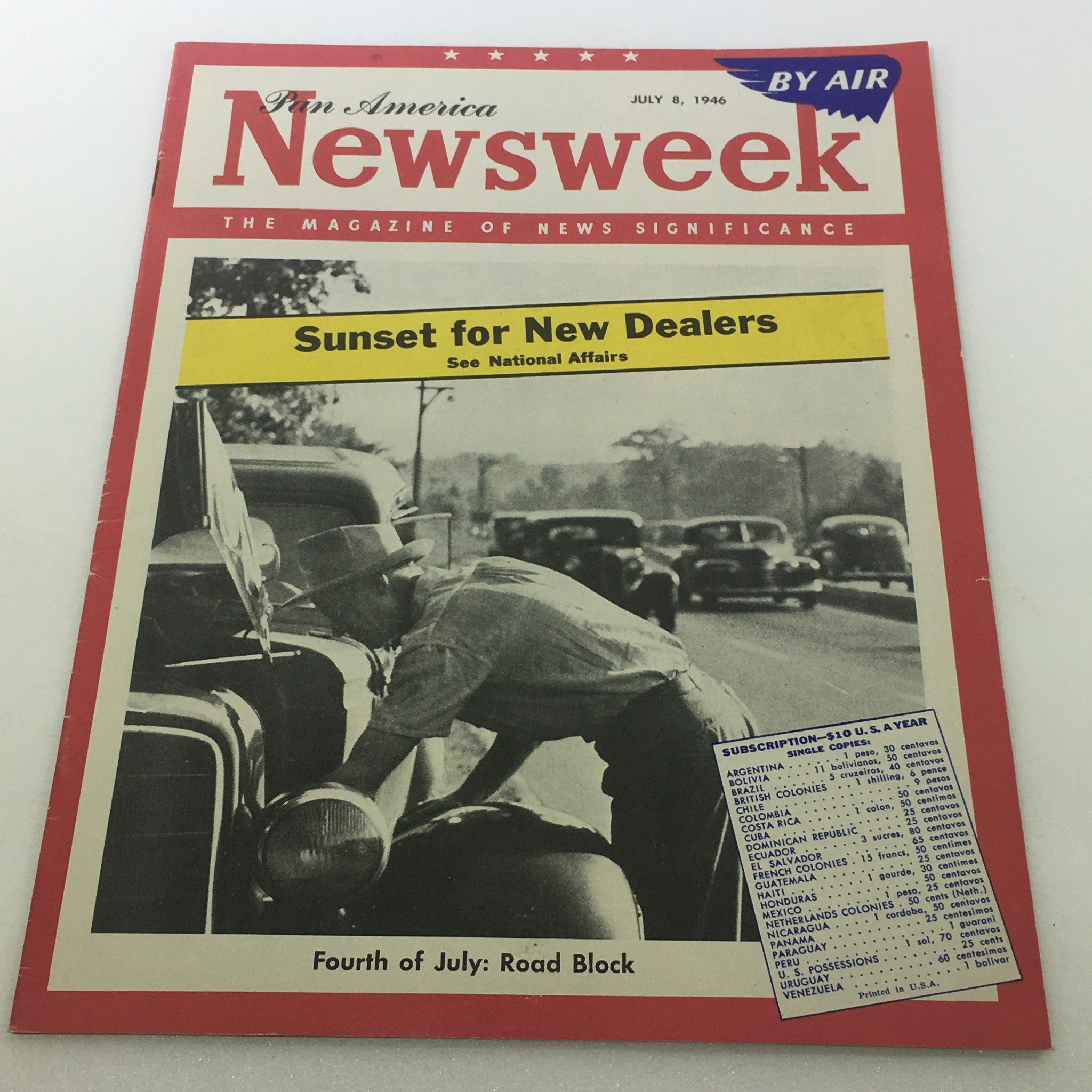 VTG Newsweek Magazine July 8 1946 4th of July Road Block Pan America By Air