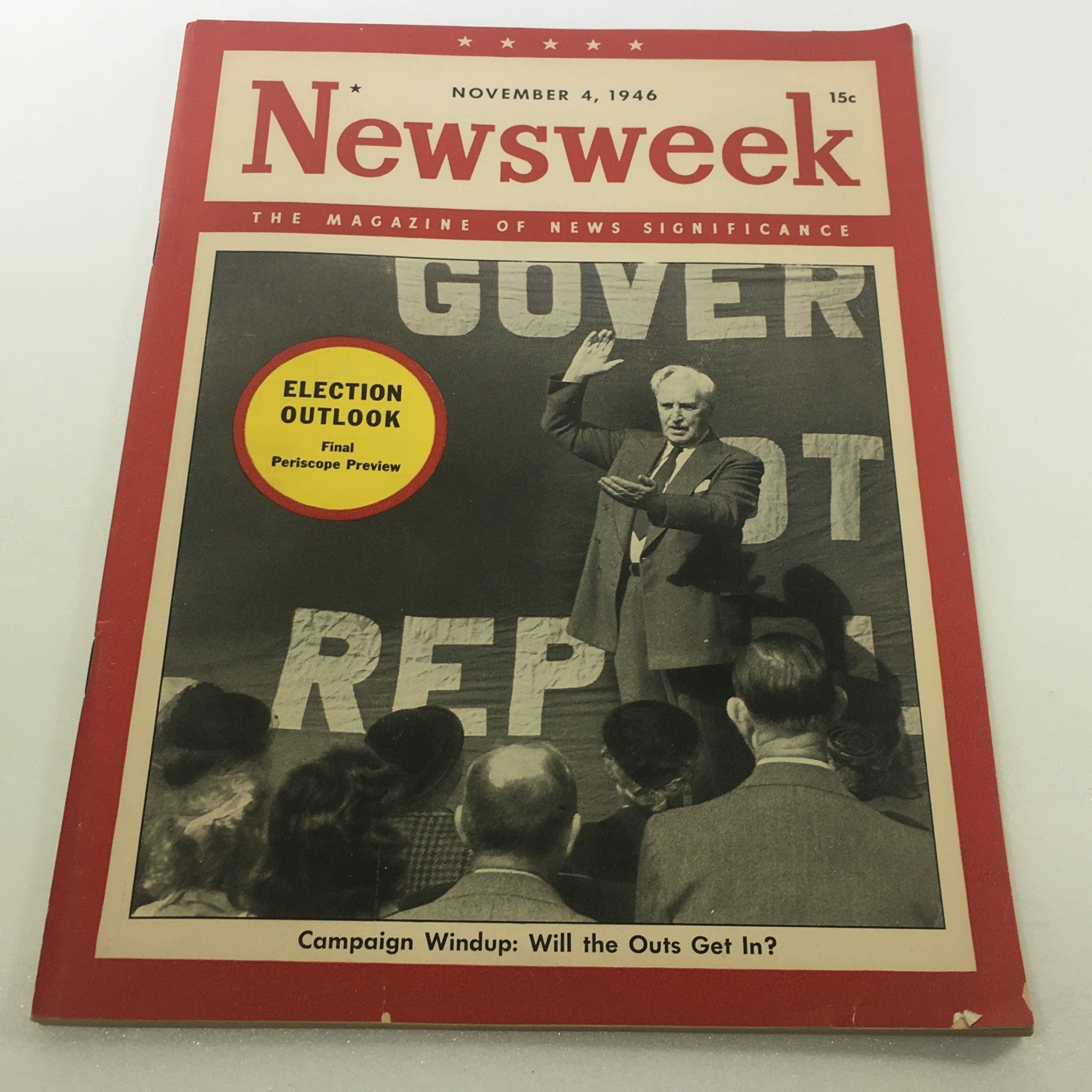 VTG Newsweek Magazine November 4 1946 - Campaign Windup No Label