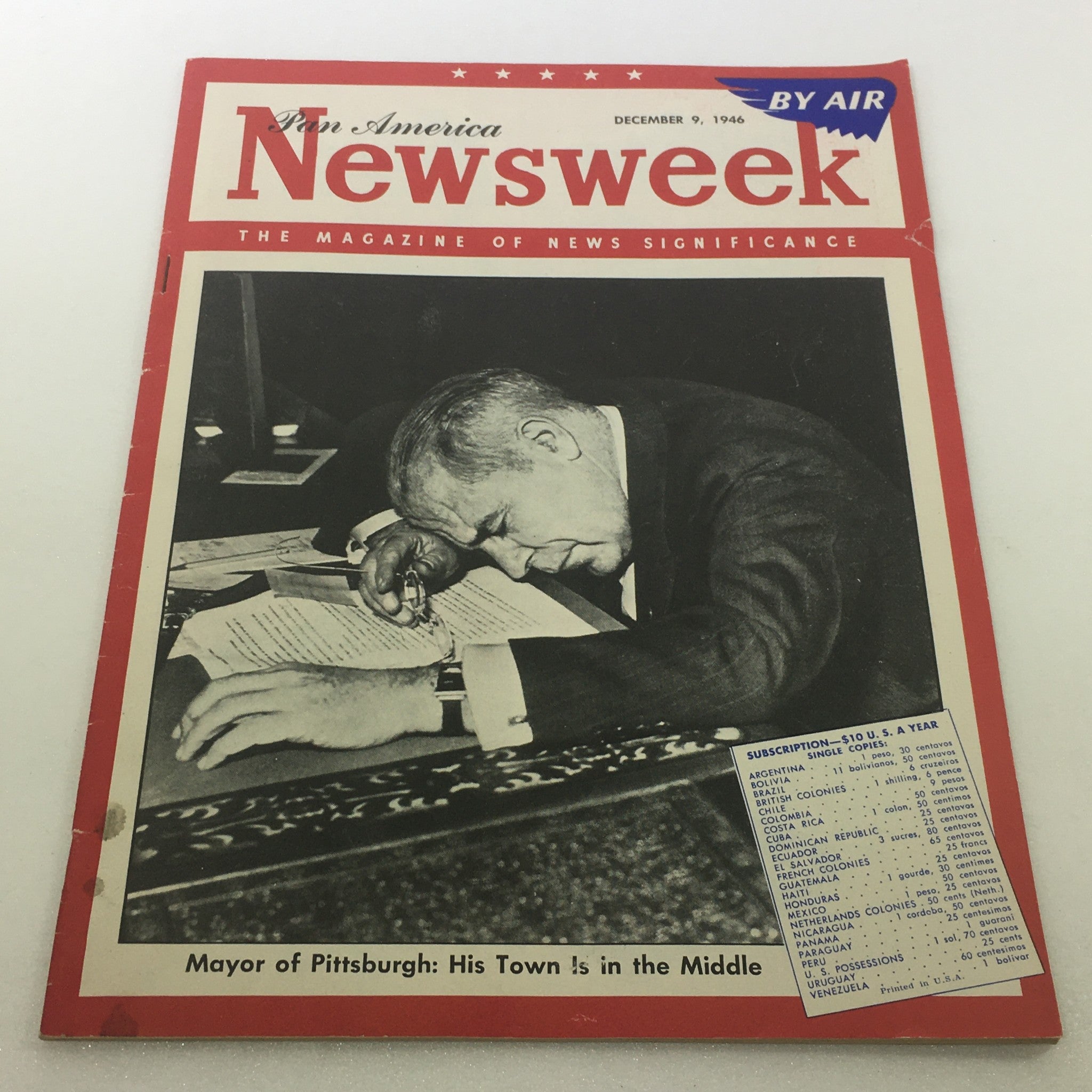 VTG Newsweek Magazine December 9 1946 - Cornelius D. Scully / Pan America By Air