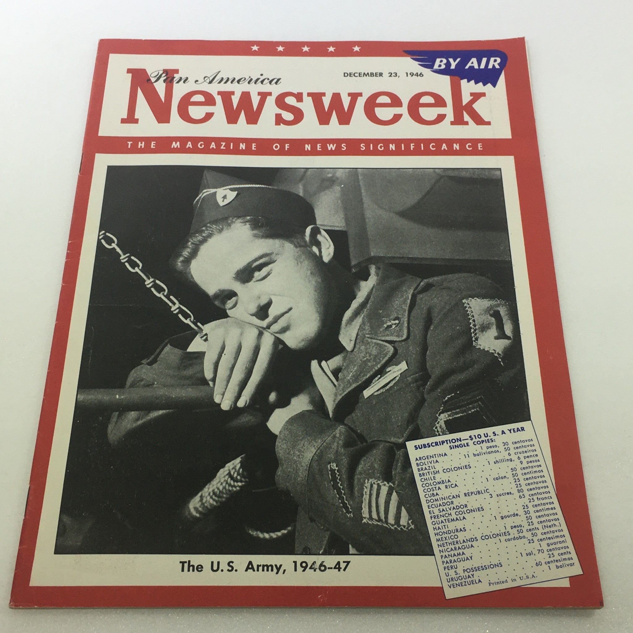 VTG Newsweek Magazine December 23 1946 - U.S. Army 1946-47 / Pan America By Air