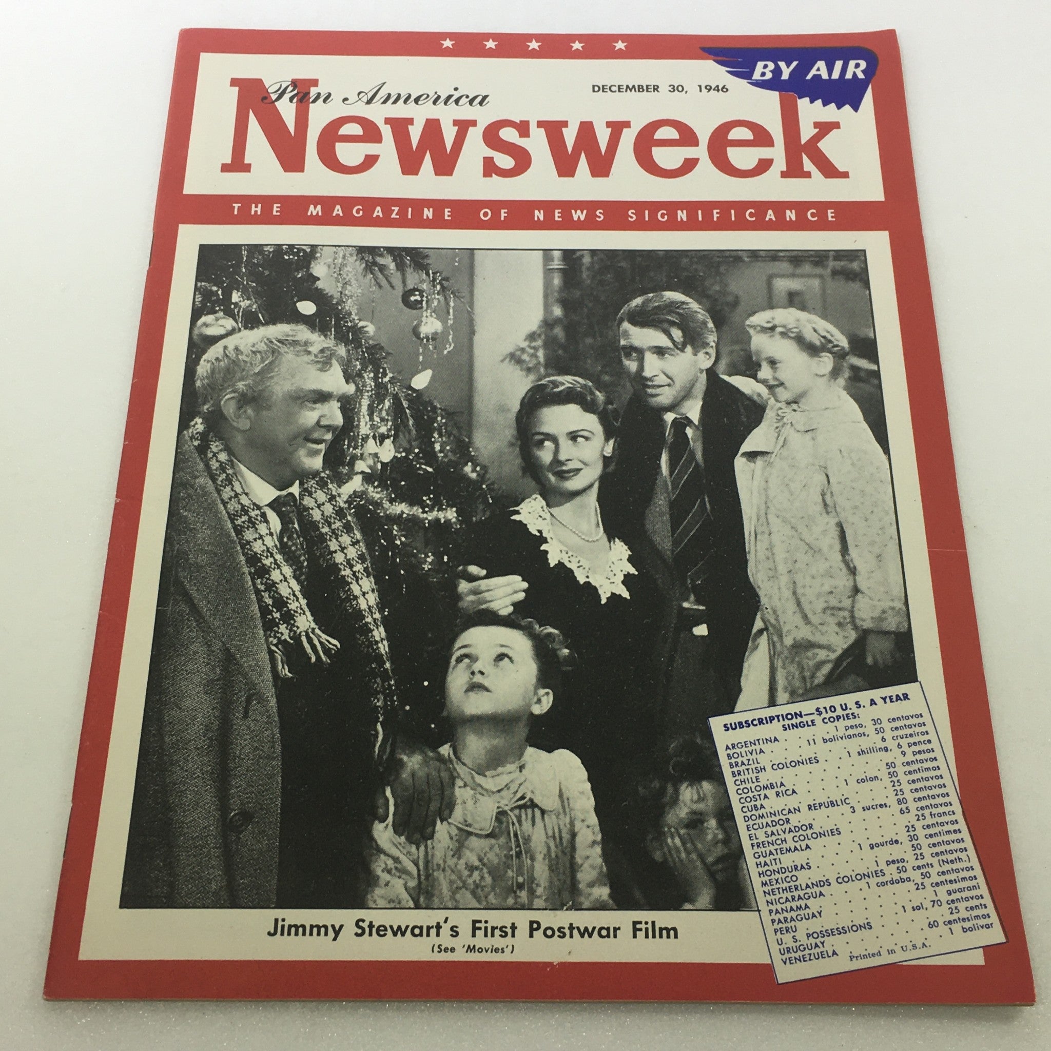 VTG Newsweek Magazine December 30 1946 - Jimmy Stewart / It’s A Wonderful Life