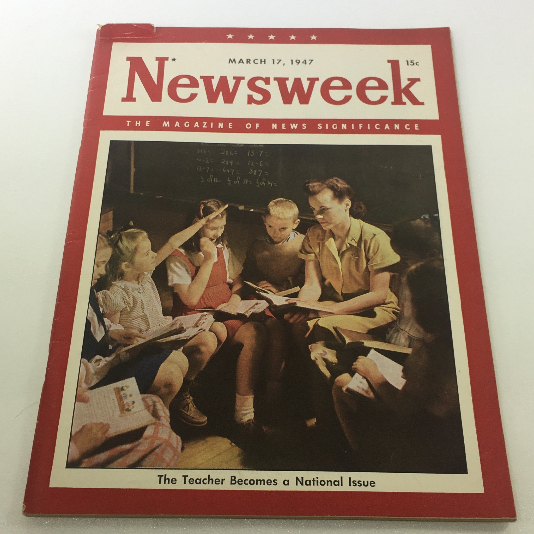 VTG Newsweek Magazine March 17 1947 Teacher Becomes A National Issue No Label