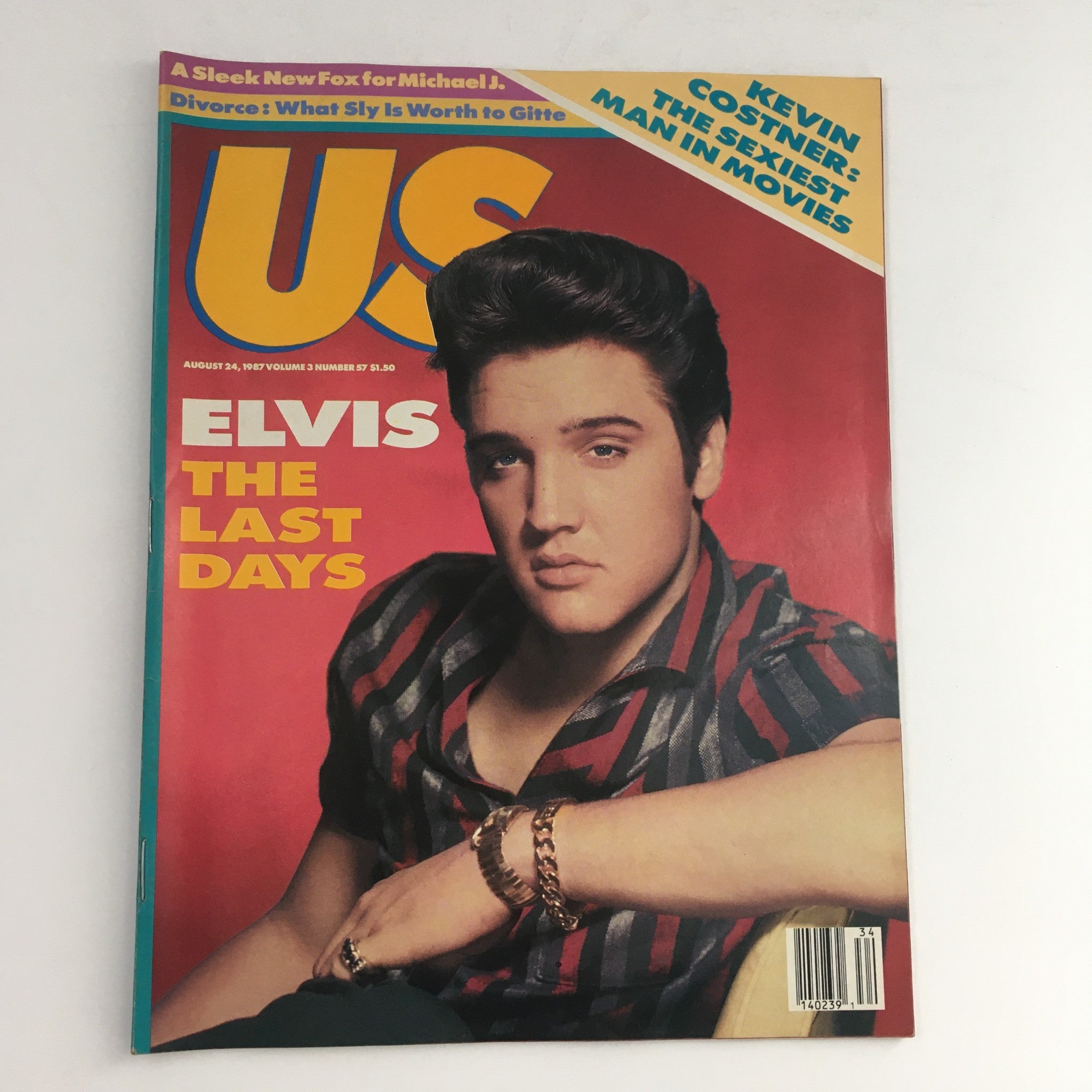 US Magazine Vol 3 #57 August 24 1987 Elvis Presley, Kevin Costner, No Label