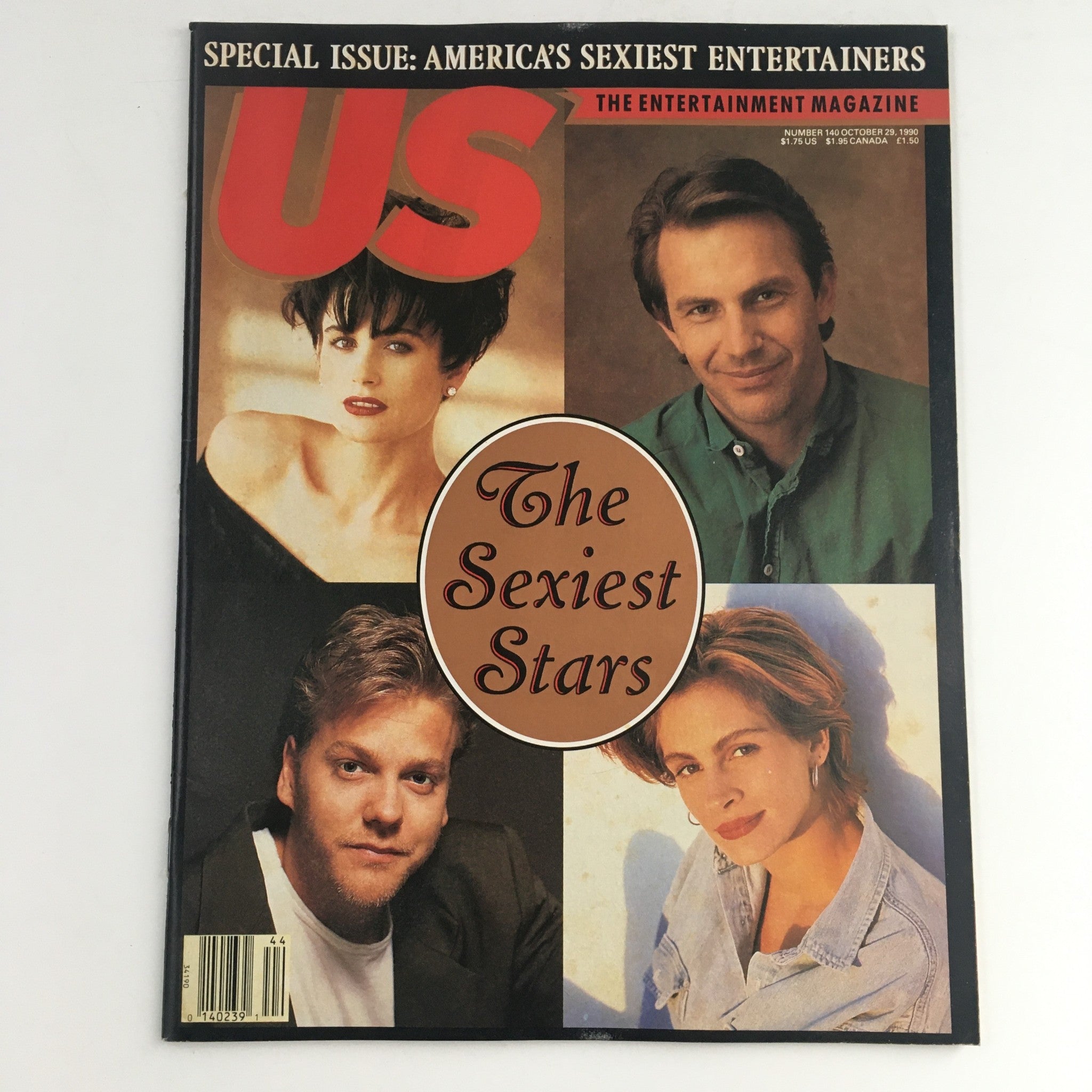 US Magazine #140 October 29 1990 Demi Moore, Julia Roberts Sexiest Star No Label