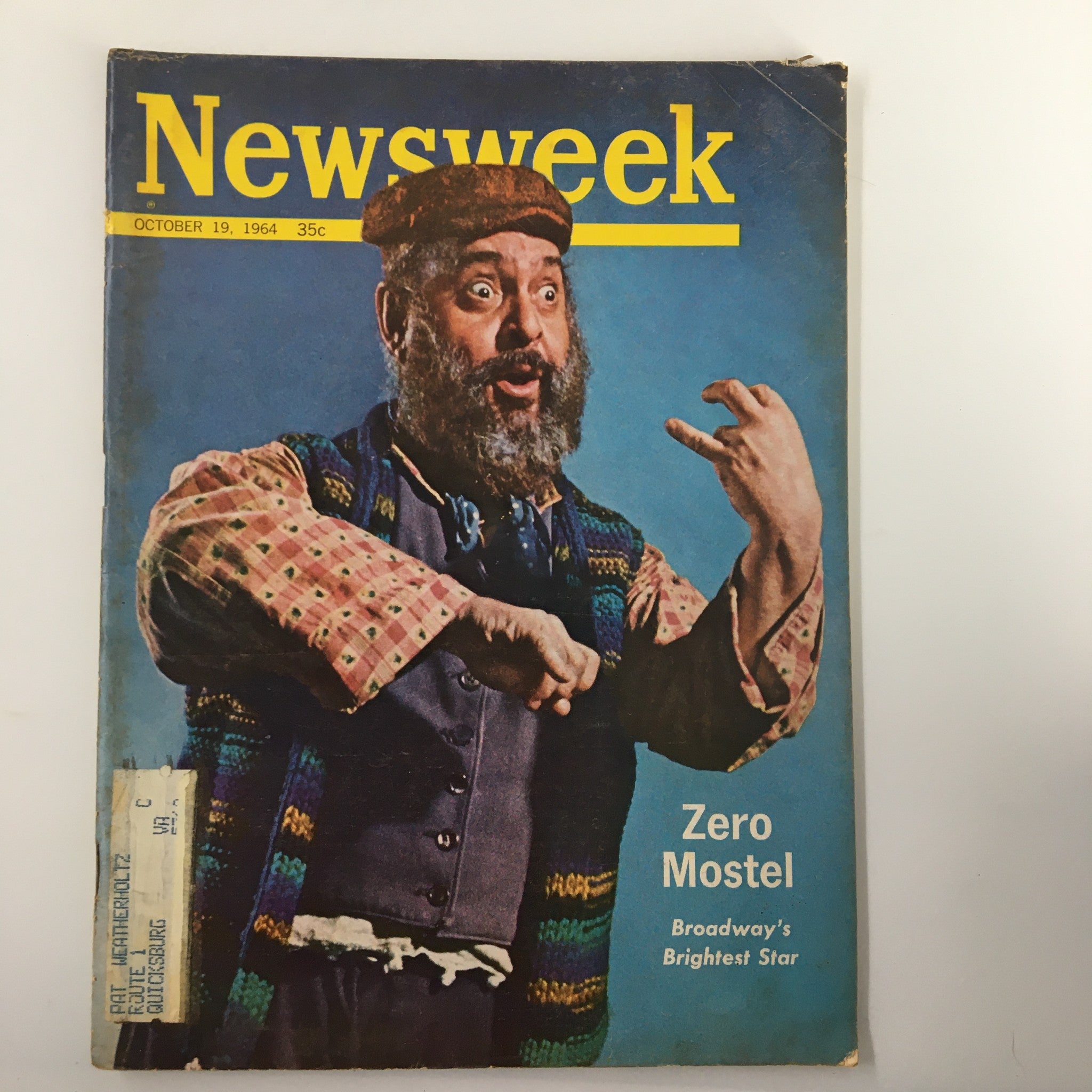 VTG Newsweek Magazine October 19 1964 Zero Mostel Broadway's Brightest Star