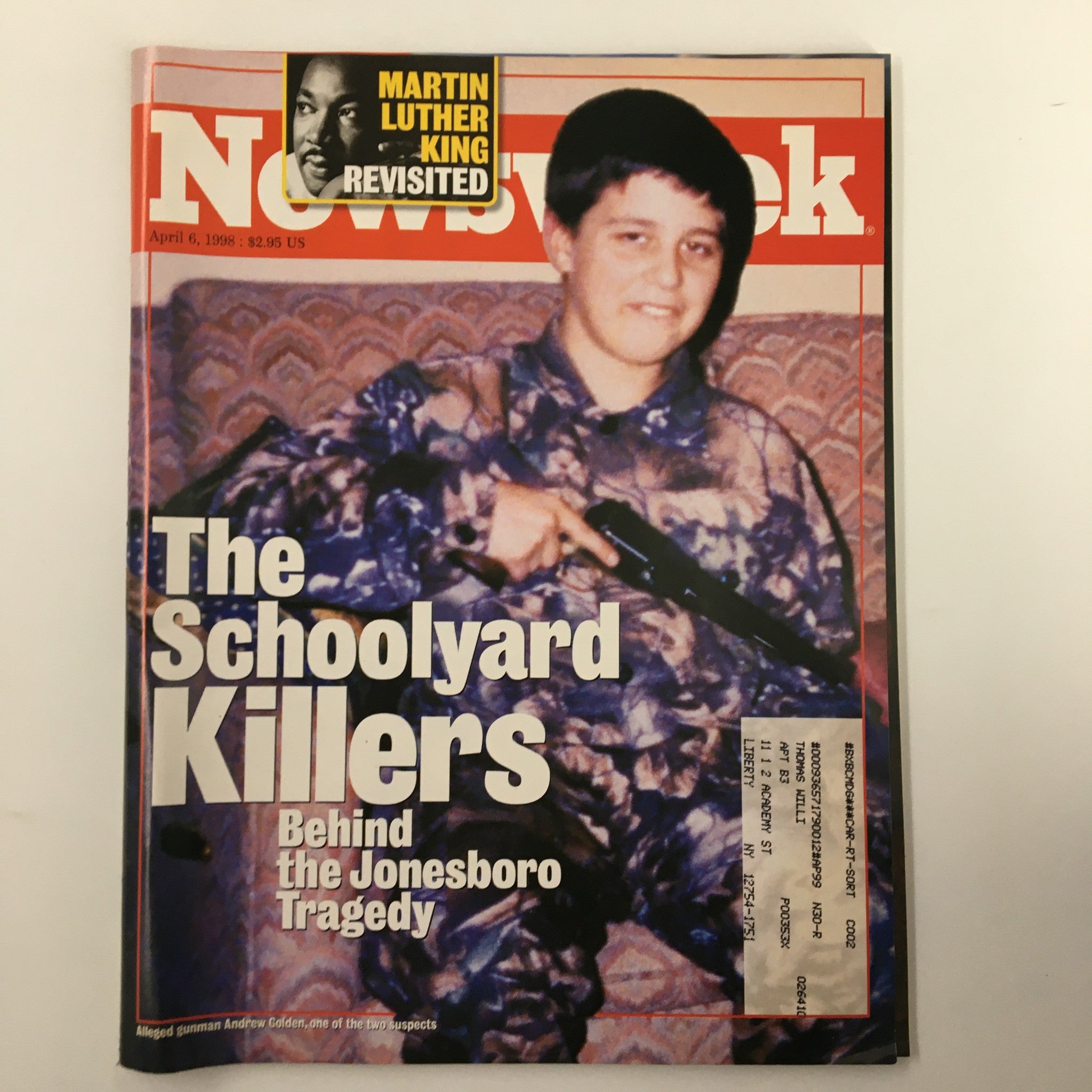 Newsweek Magazine April 6 1998 The Schoolyard Killers The Jonesboro Tragedy