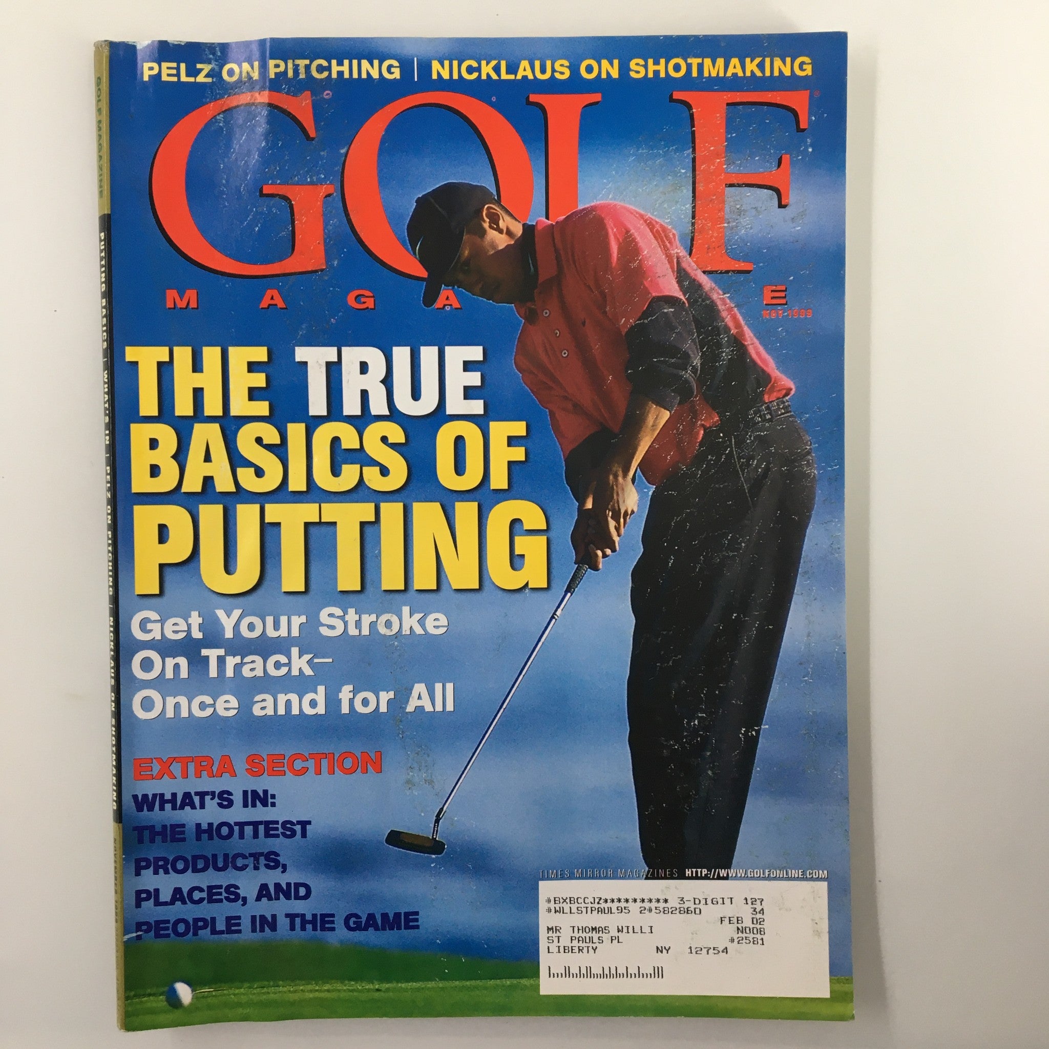 Golf Magazine November 1999 Tiger Woods The True Basics of Putting