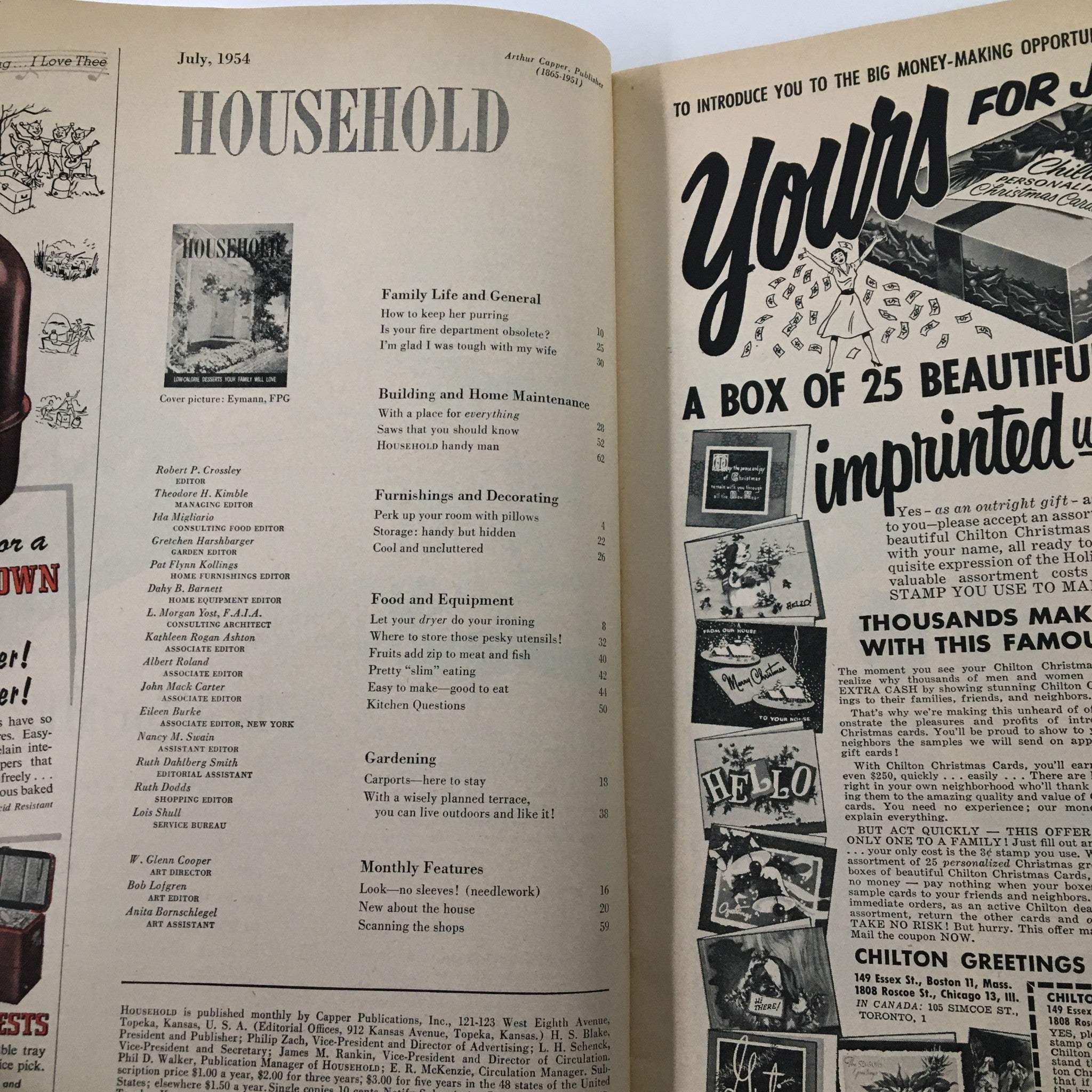 VTG Household Magazine July 1954 Where To Store Those Pesky Utensils