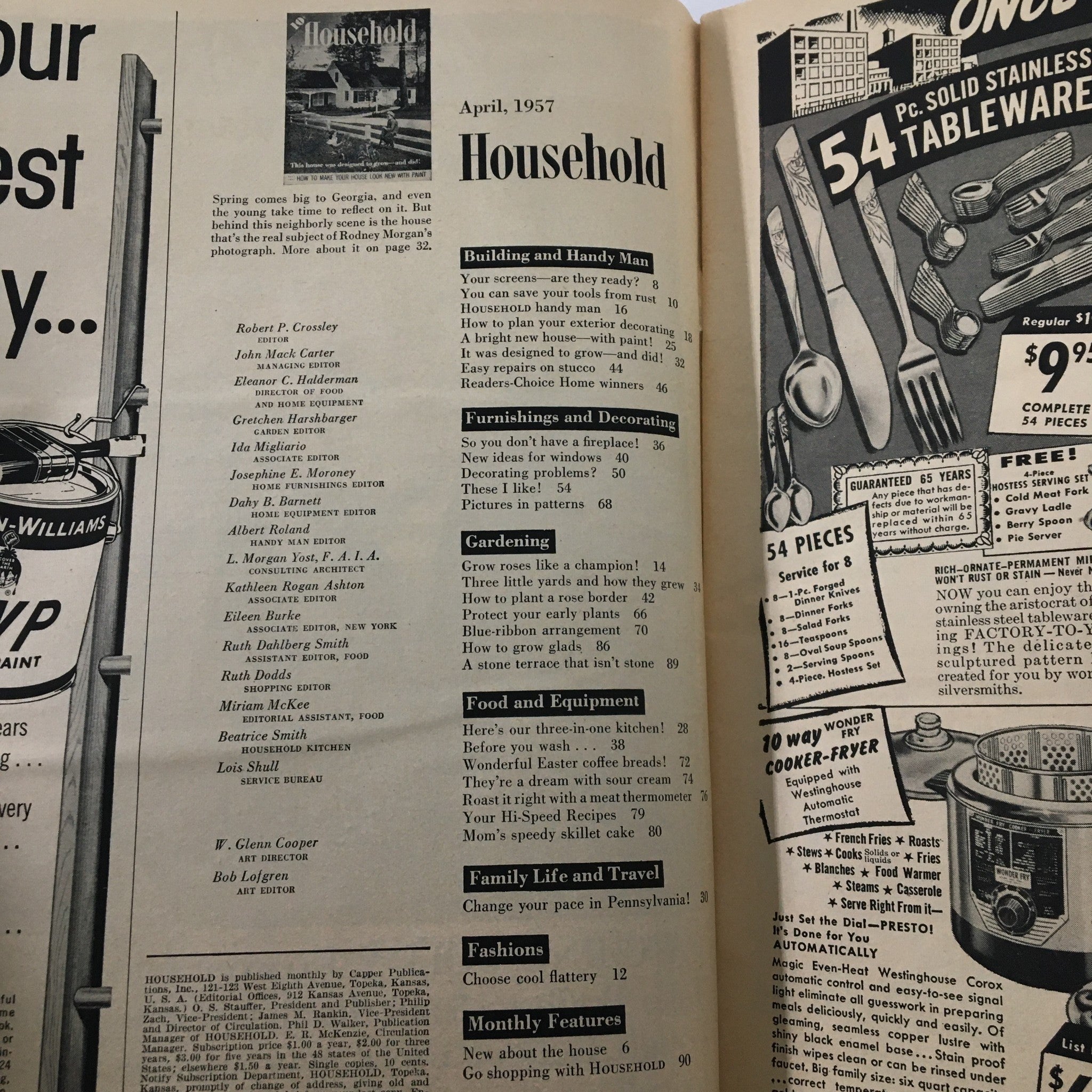 VTG Household Magazine April 1957 This House Was Designed To Grow - and Did