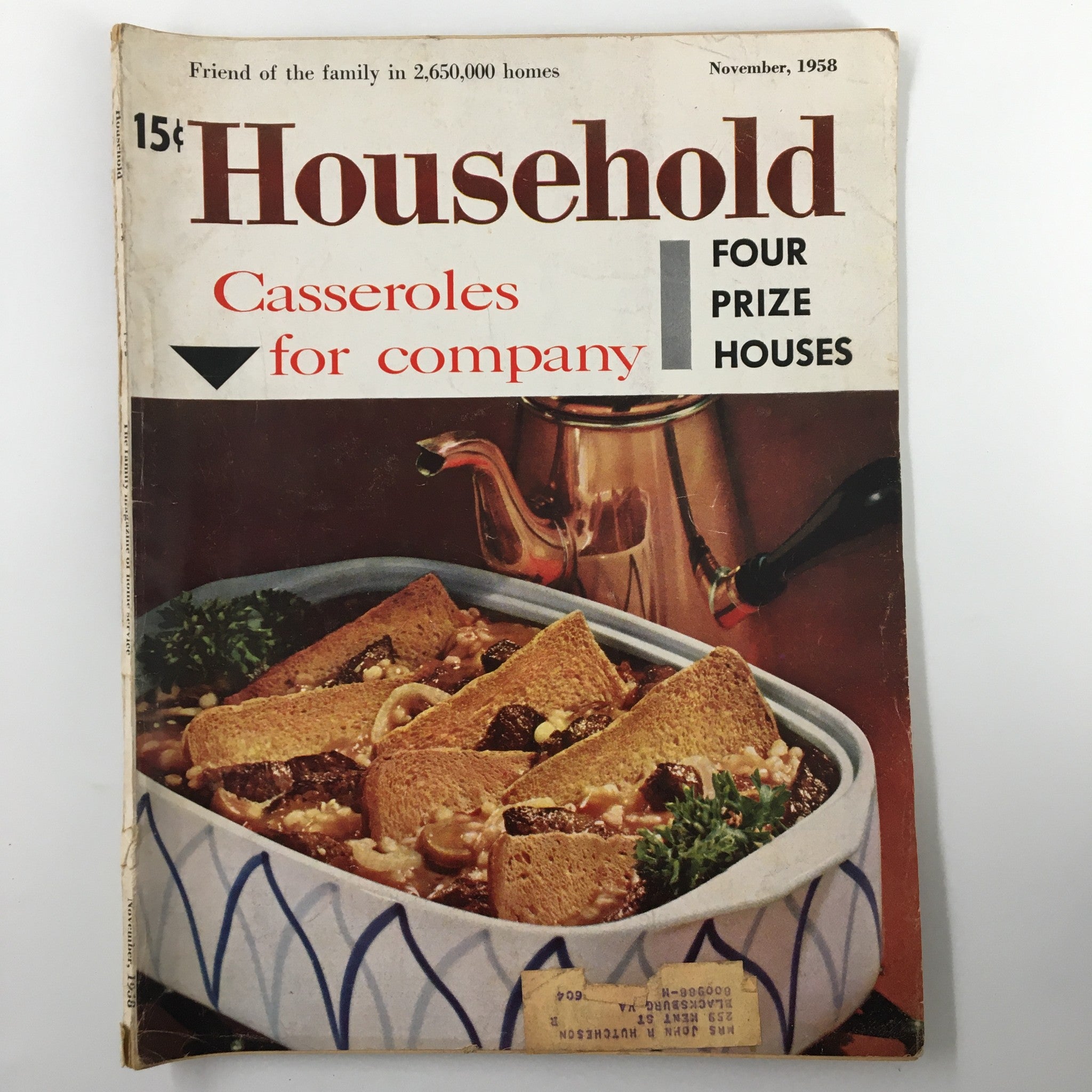 VTG Household Magazine November 1958 How To Succeed with Your Houseplants