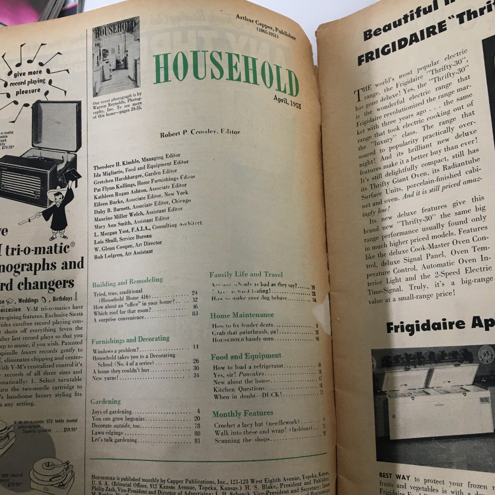 VTG Household Magazine April 1953 Try Tuberous Begonias for ShadySpot Brilliance