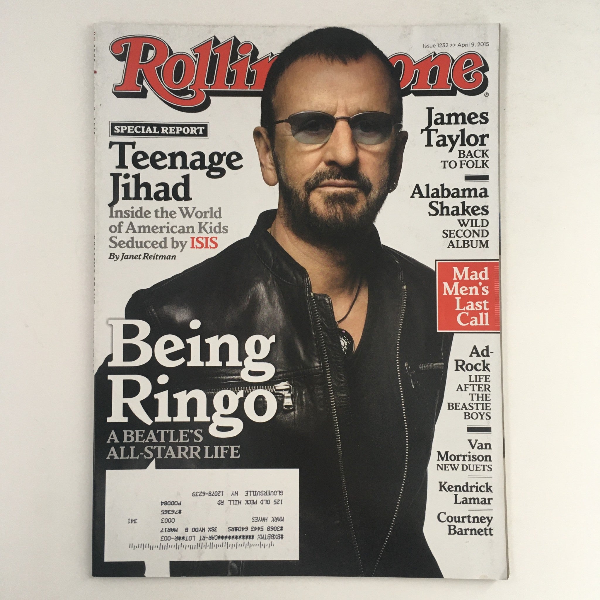 Rolling Stone Magazine April 9 2015 Ringo Starr, James Taylor, Kendrick Lamar VG