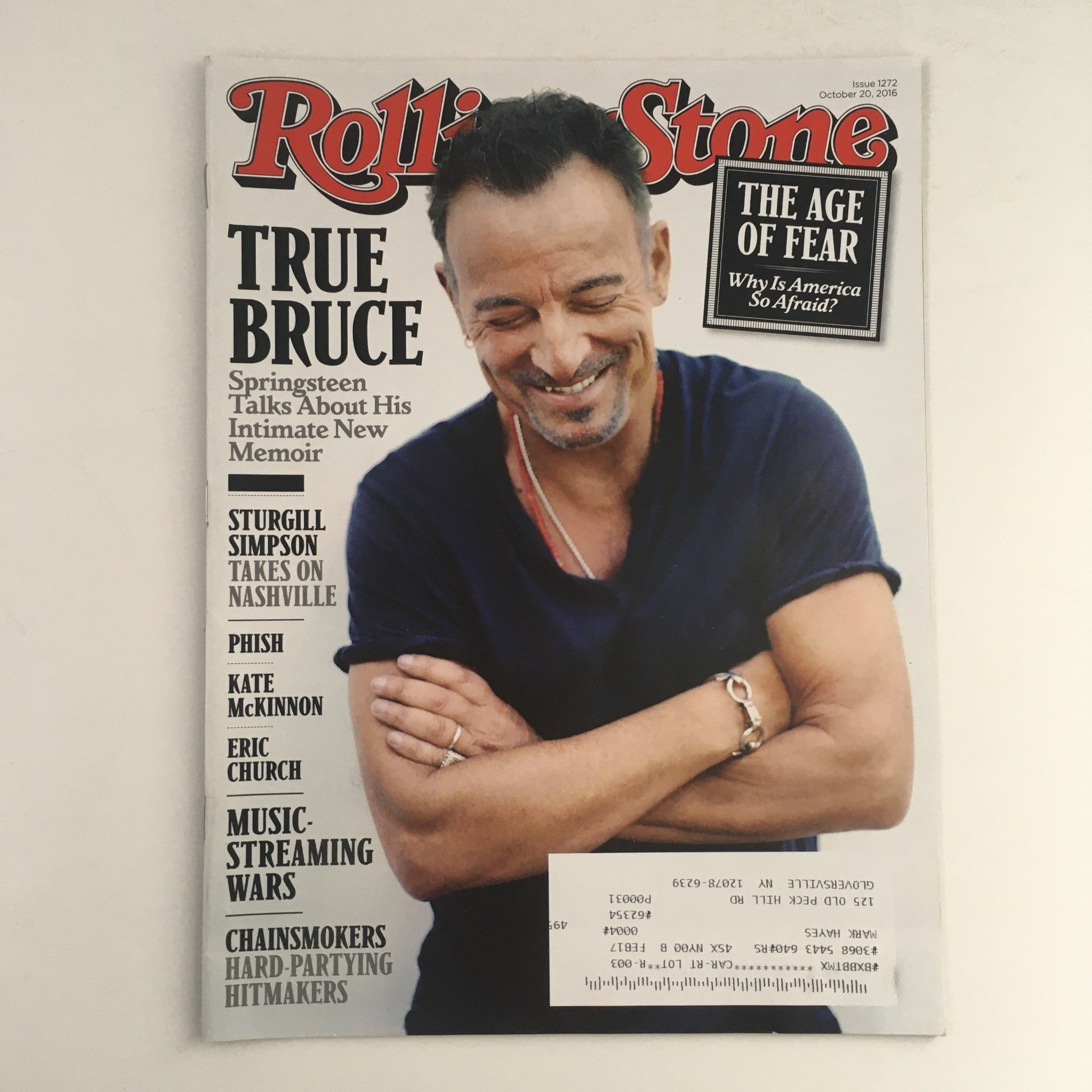 Rolling Stone Magazine October 20 2016 Bruce Springsteen, Sturgill Simpson, VG