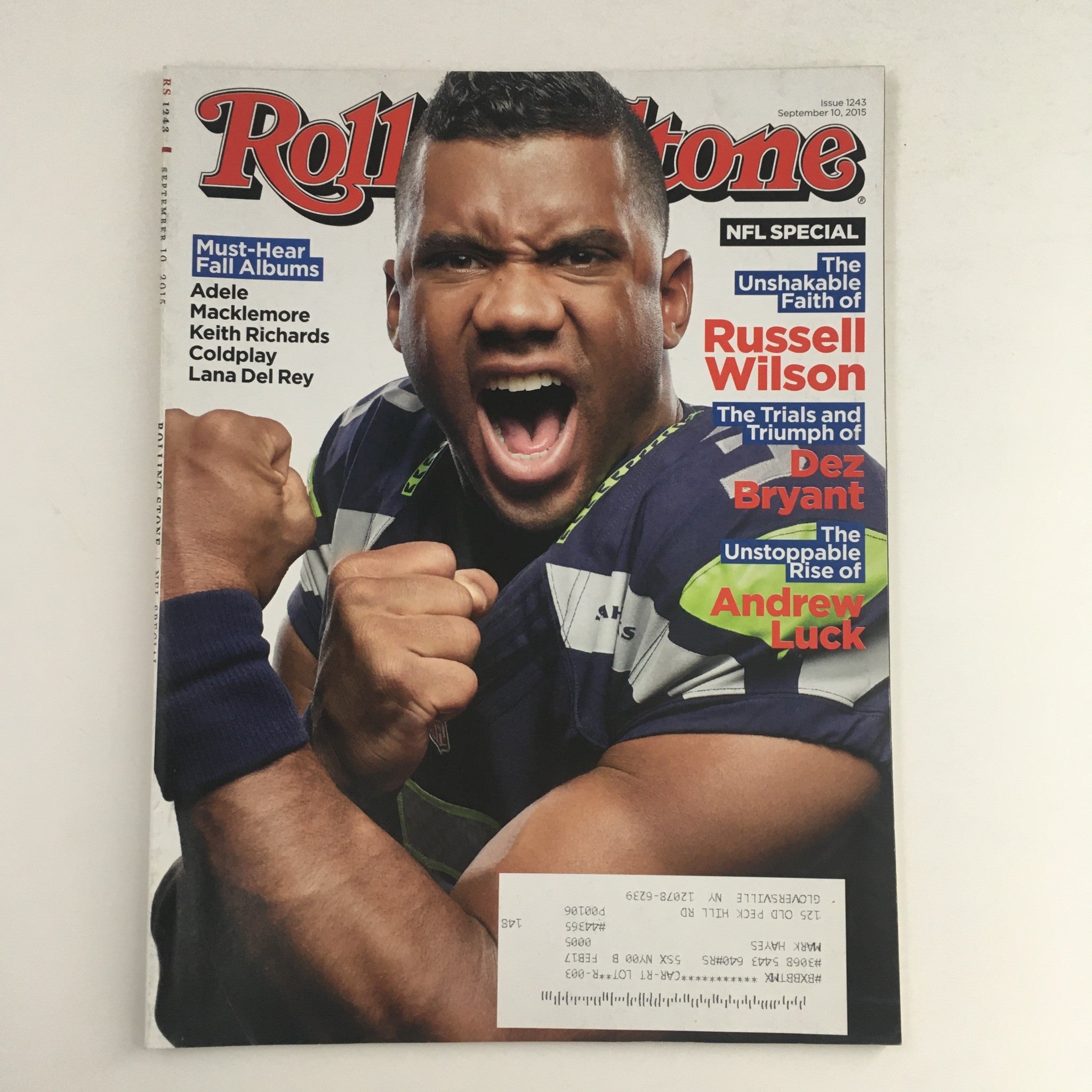 Rolling Stone Magazine September 10 2015 Russell Wilson, Dez Bryant, VG