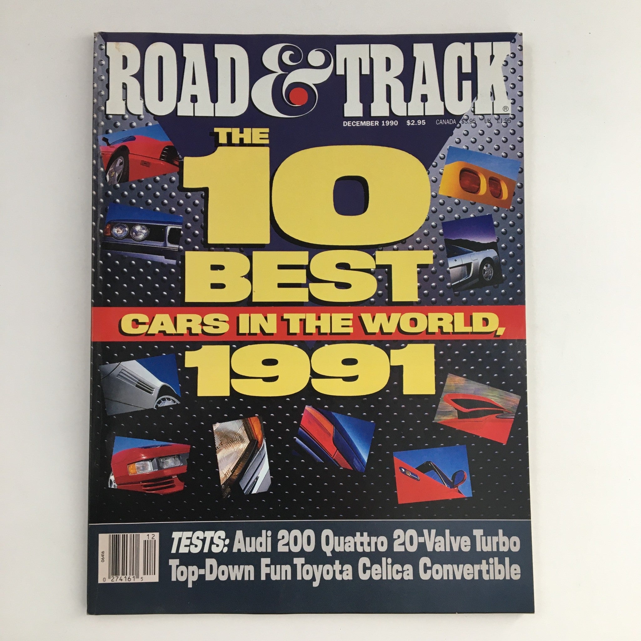 Road & Track Magazine December 1990 10 Best Cars In The World 1991, No Label VG