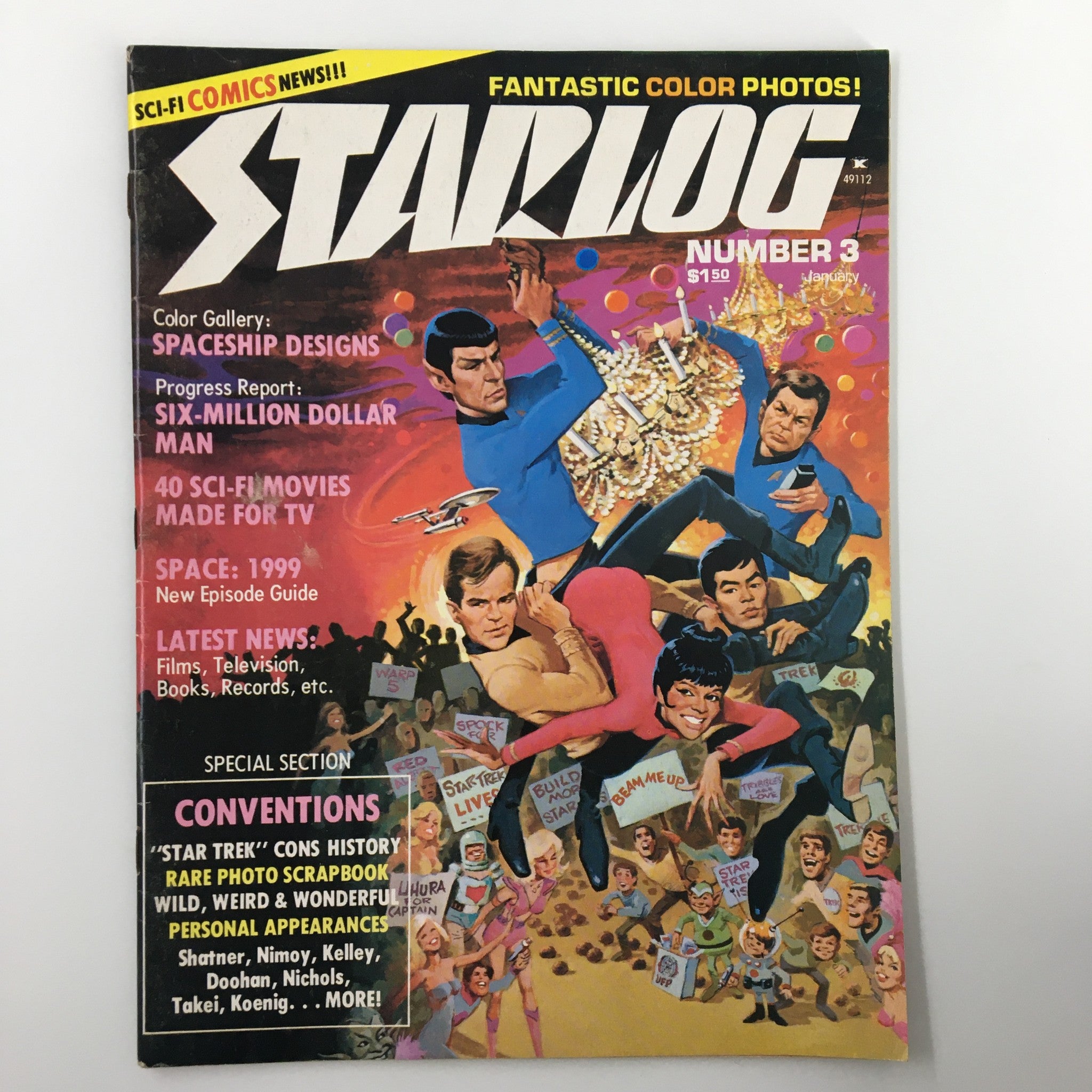 VTG Starlog Magazine January 1977 #3 Star Trek Cons History Conventions No Label