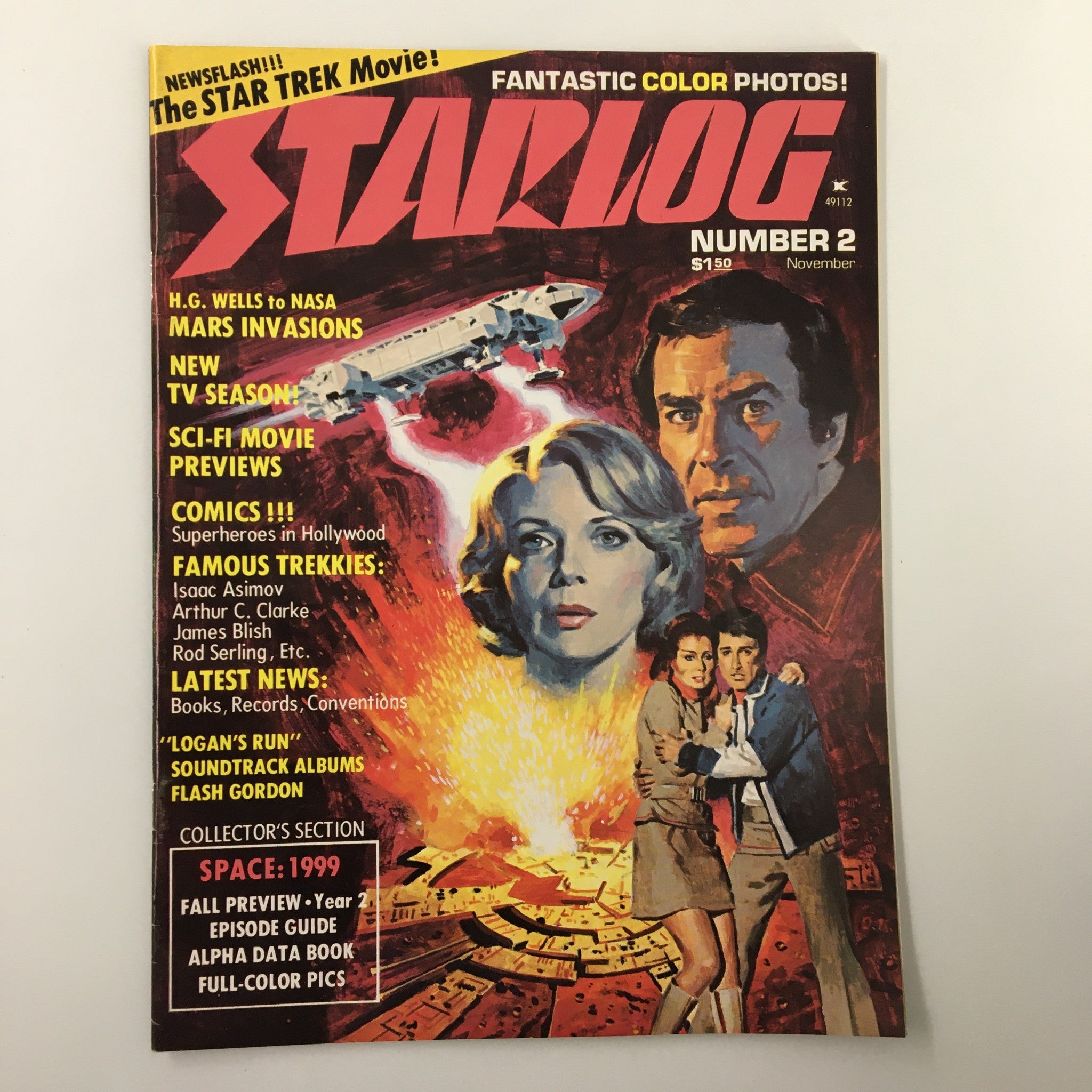 VTG Starlog Magazine November 1976 Vol. 1 No. 2 Space 1999 Sci-Fi Movie No Label