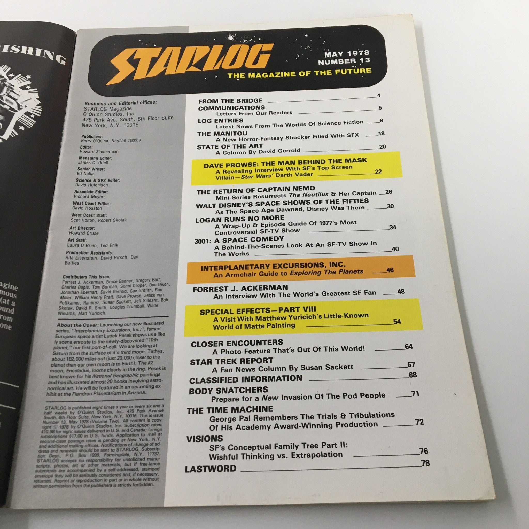 VTG Starlog Magazine May 1978 #13 Exploring The Planets A Tour No Label