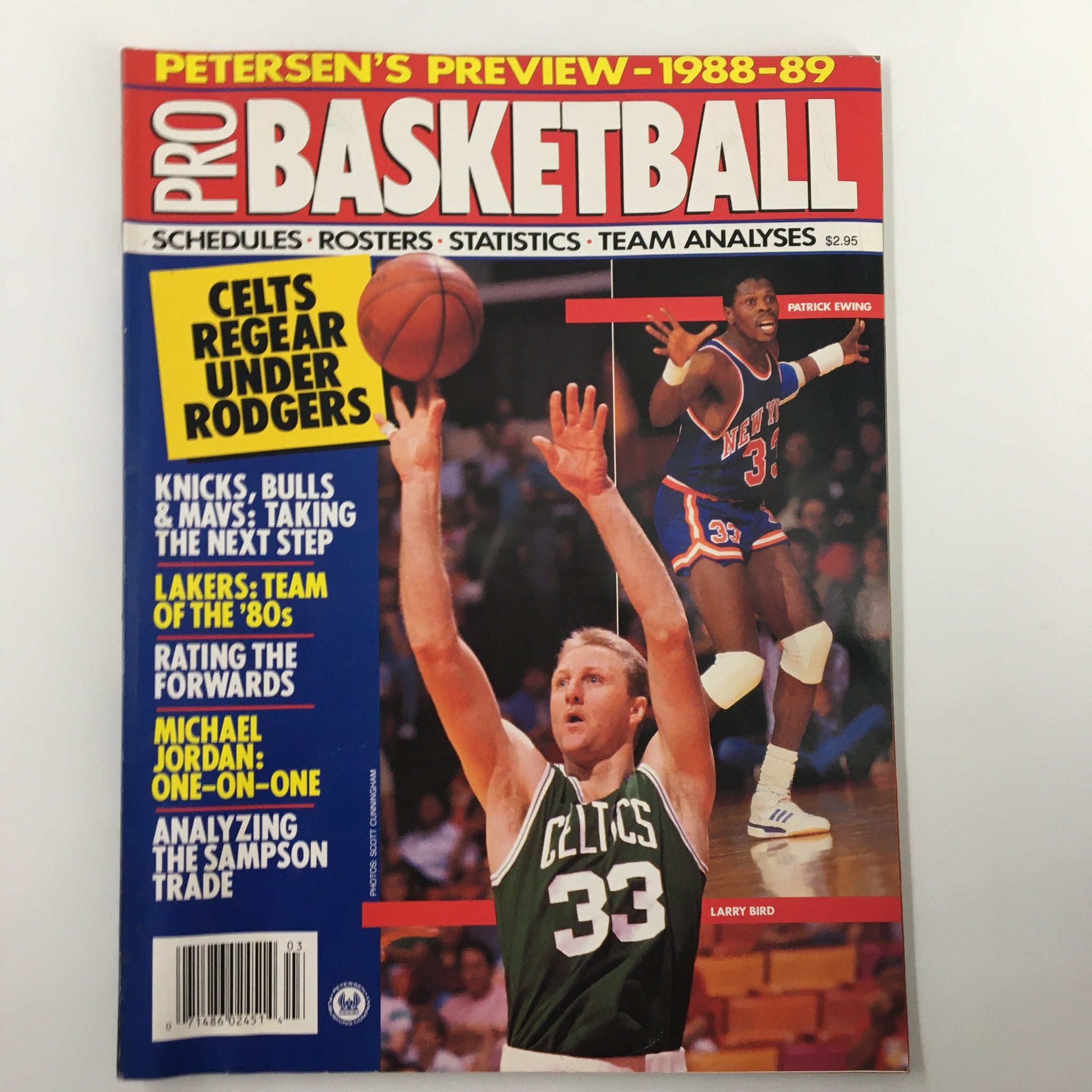 VTG Pro Basketball Magazine 1988-1989 Patrick Ewing, Larry Bird No Label