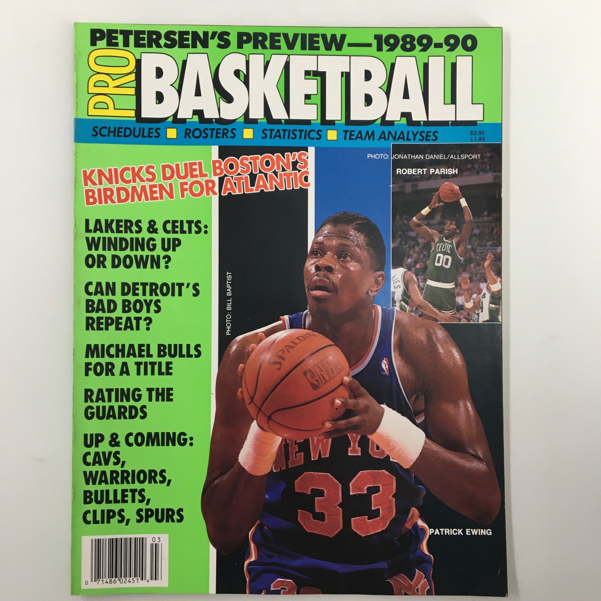 VTG Petersen's Pro Basketball Preview 1989-1990 Patrick Ewing, Robert Parish