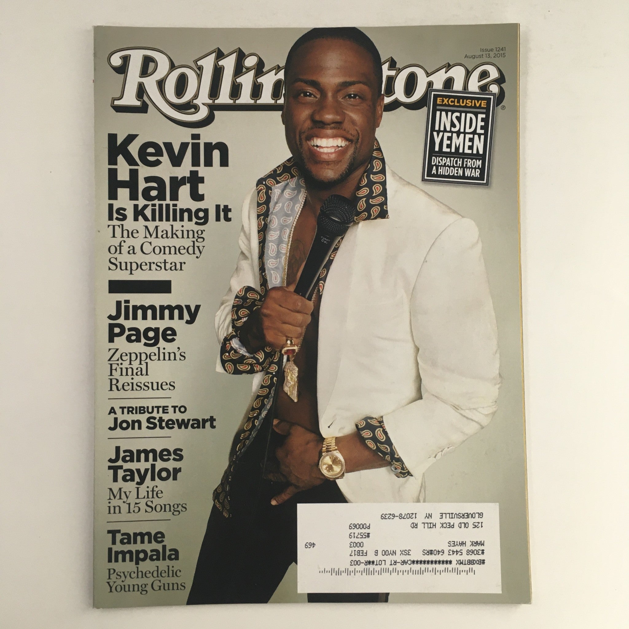 Rolling Stone Magazine August 13 2015 Kevin Hart, Jimmy Page, James Taylor, VG