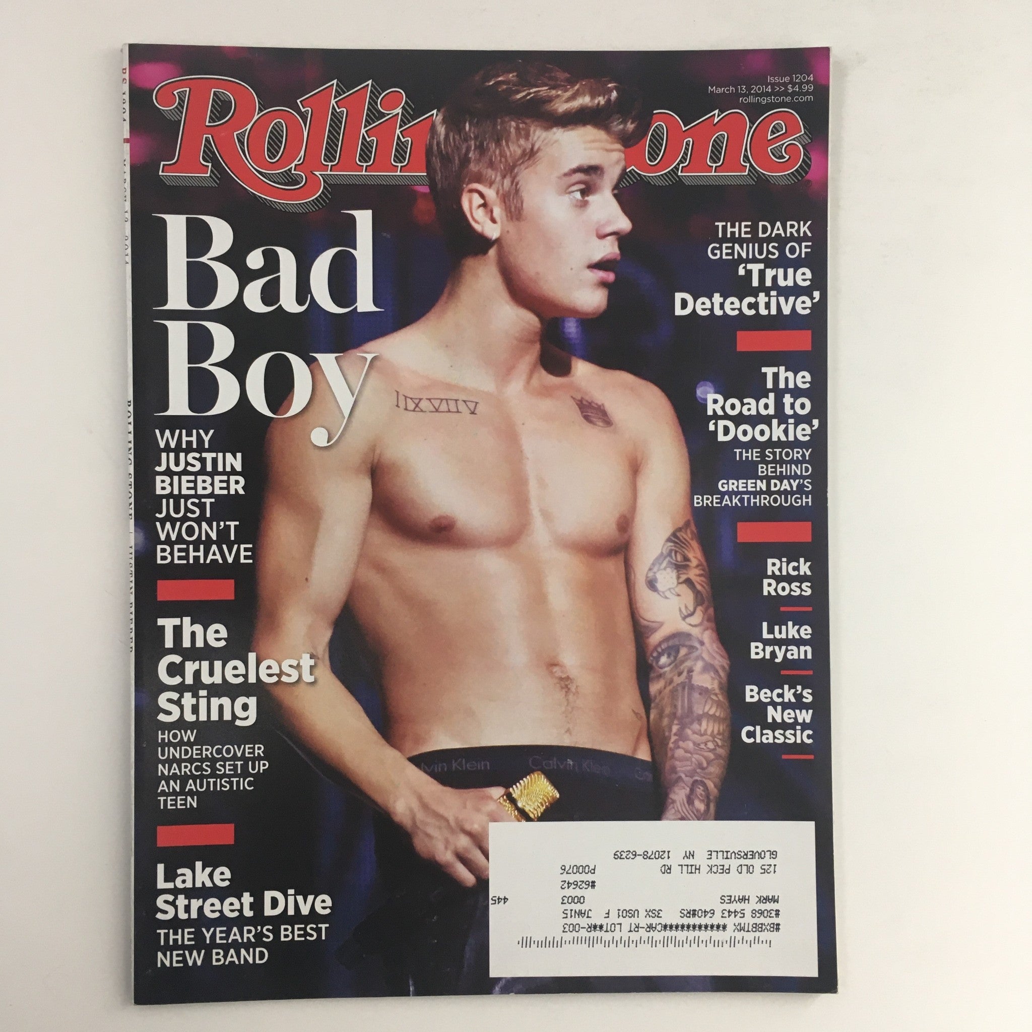 Rolling Stone Magazine March 13 2014 Justin Bieber, Rick Ross, Luke Bryan, VG