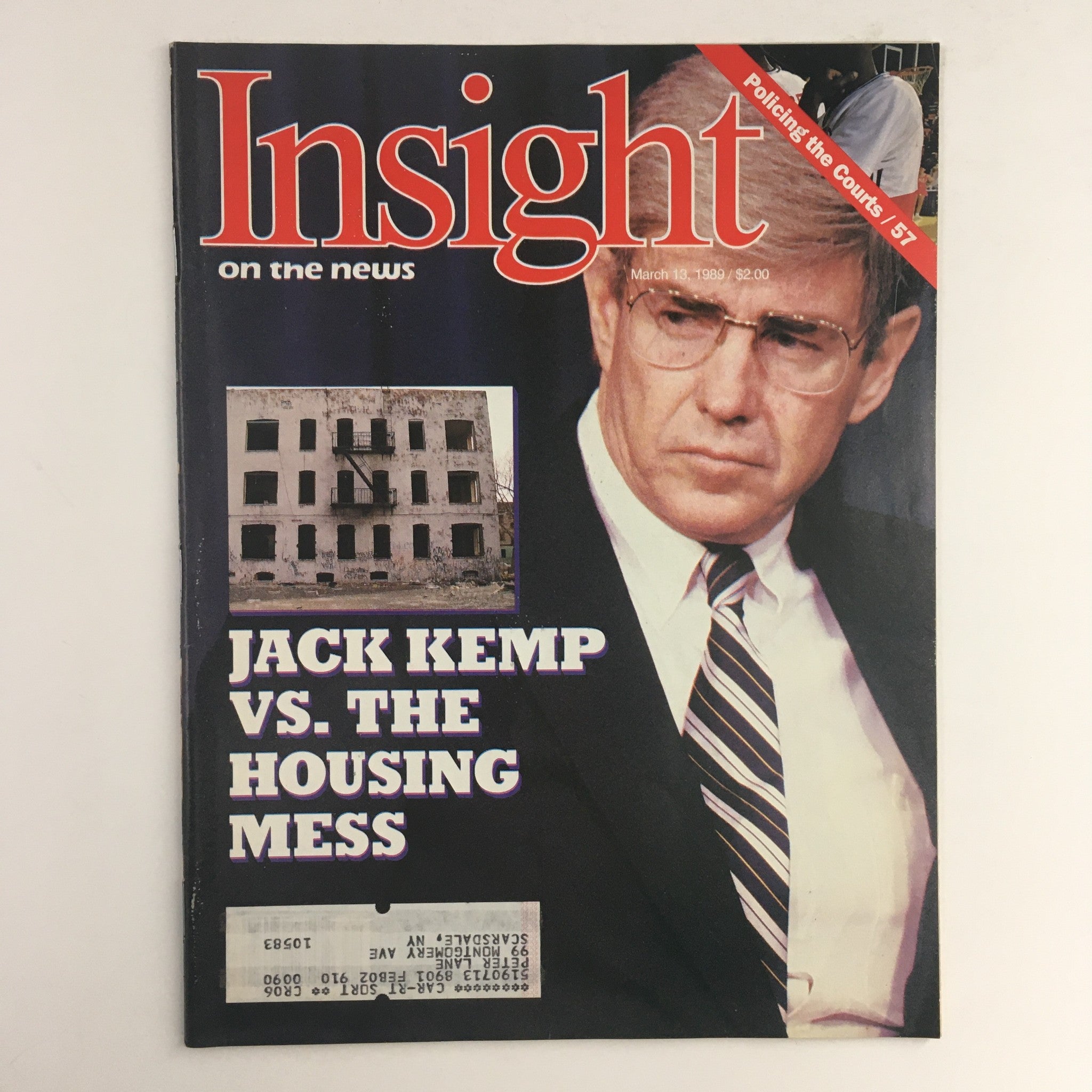 Insight On The News Magazine March 13 1989 Jack Kemp & The Housing Mess, VG