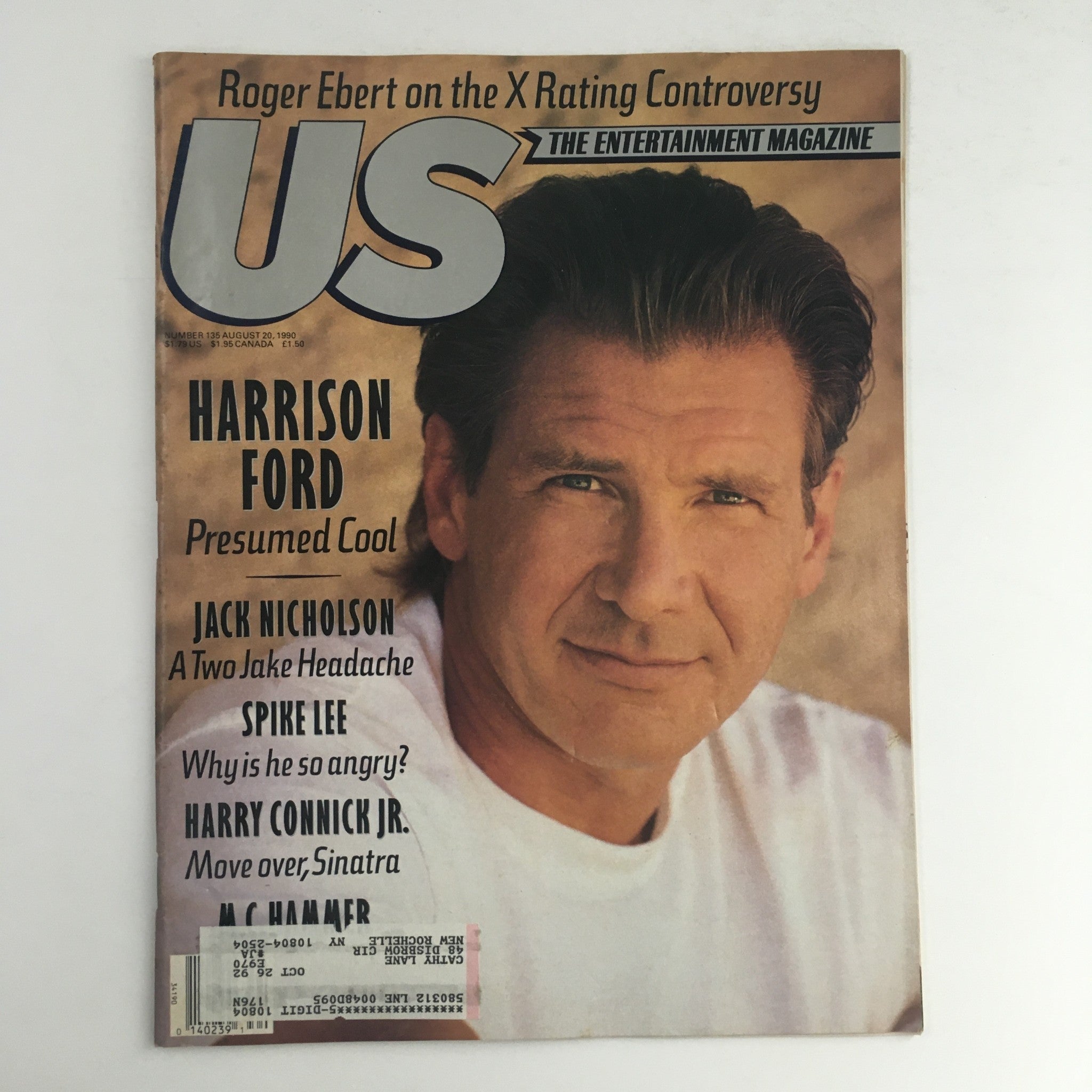 US Magazine #135 August 20 1990 Harrison Ford, Jack Nicholson, Spike Lee