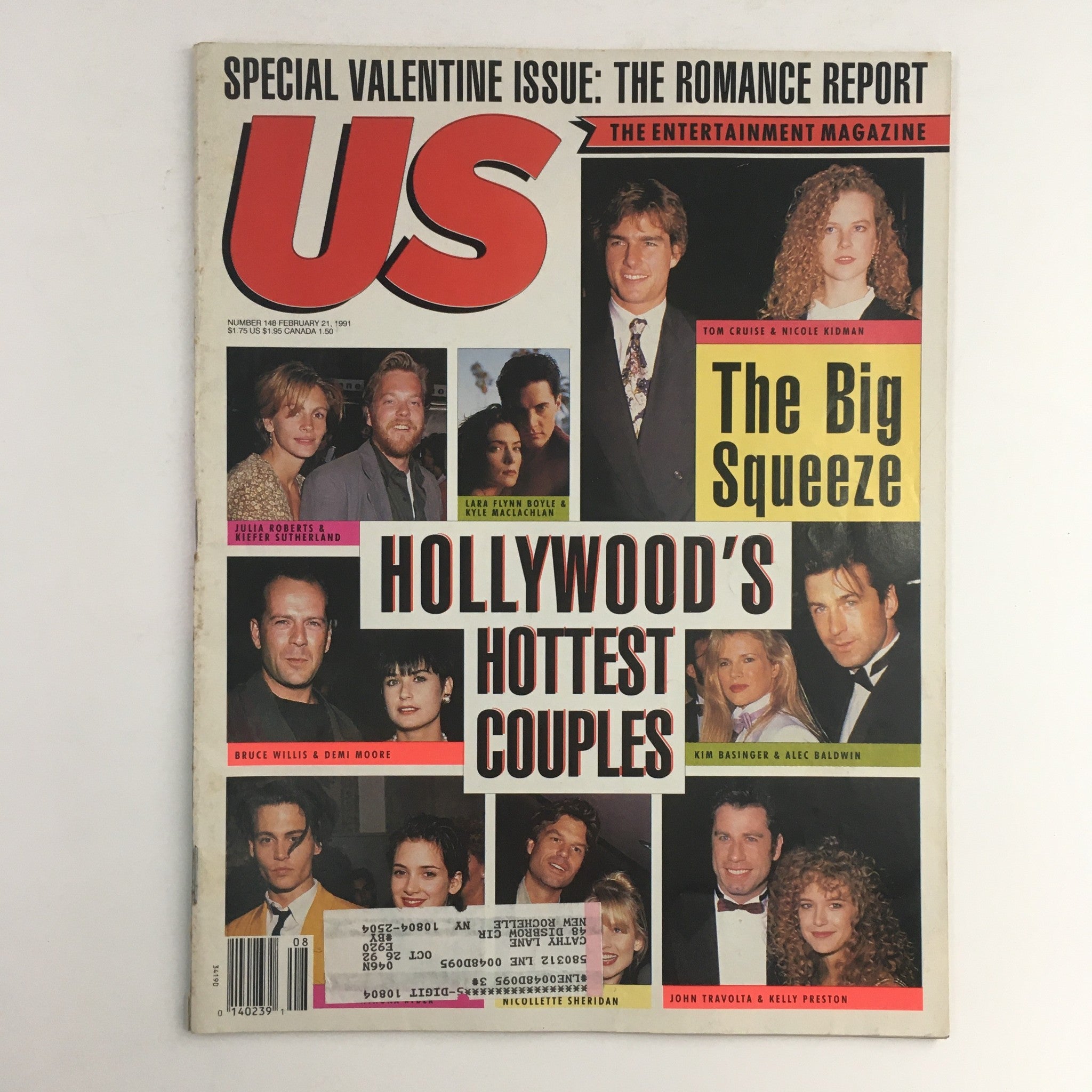 US Magazine #148 February 21 1991 Tom Cruise & Nicole Kidman, Bruce & Demi Moore