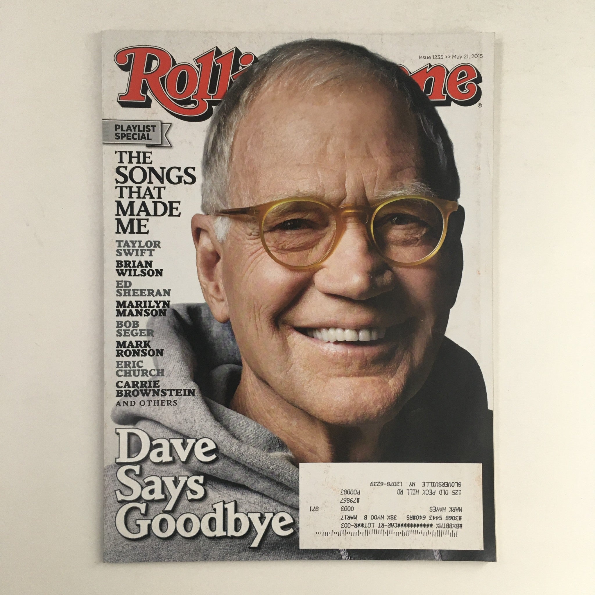 Rolling Stone Magazine May 21 2015 David Letterman, Taylor Swift, Brian Wilson