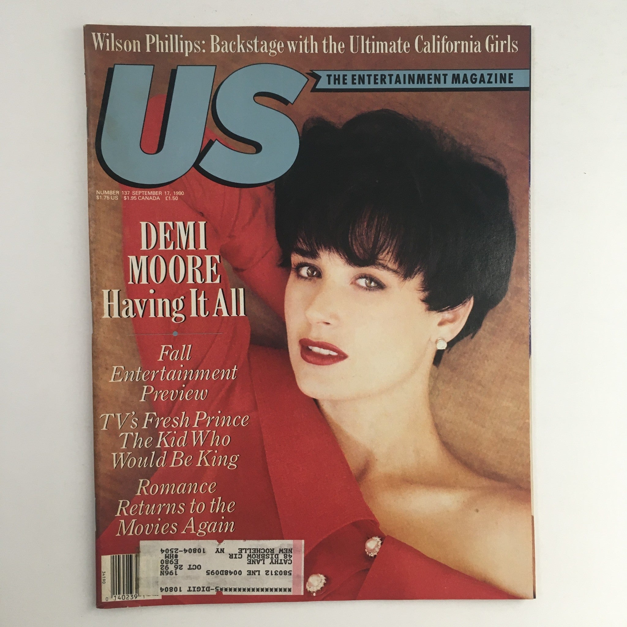 US Magazine #137 September 17 1990 Demi Moore Having It All & Wilson Phillips