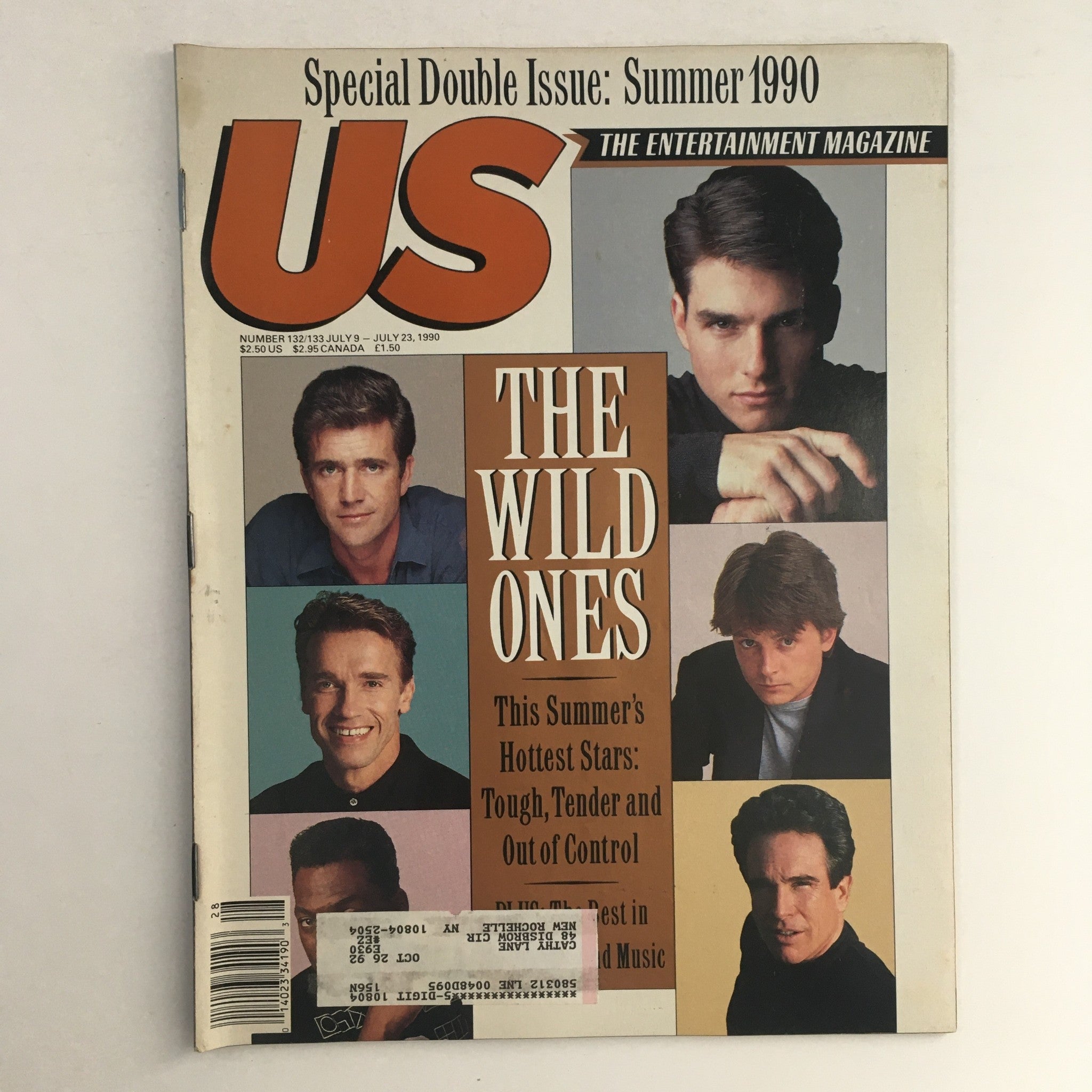 US Magazine #132 July 9 1990 The Wild Ones Tom Cruise & Arnold Schwarzenegger