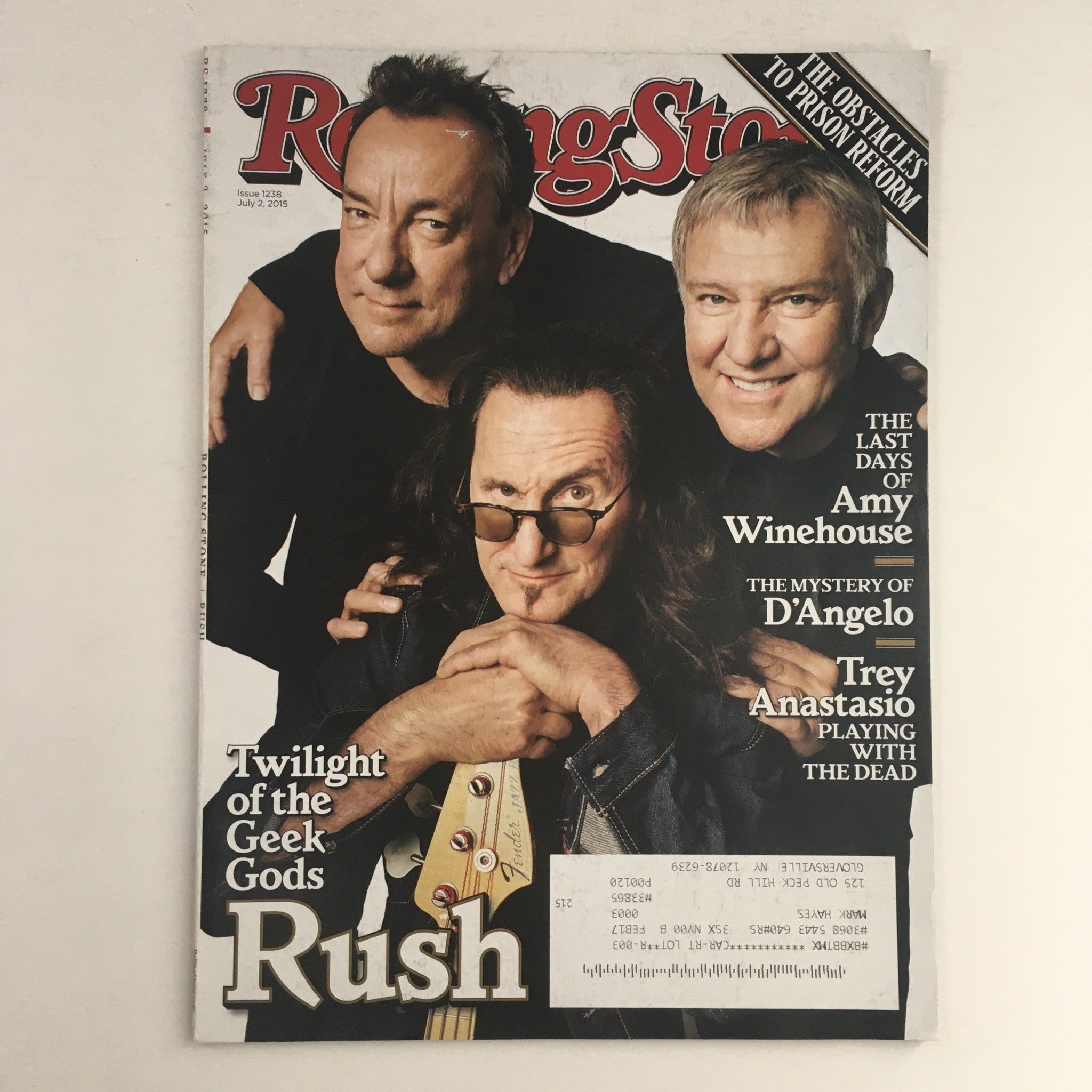 Rolling Stone Magazine July 2 2015 Rush Geek God, Amy Winehouse, Trey Anastasio