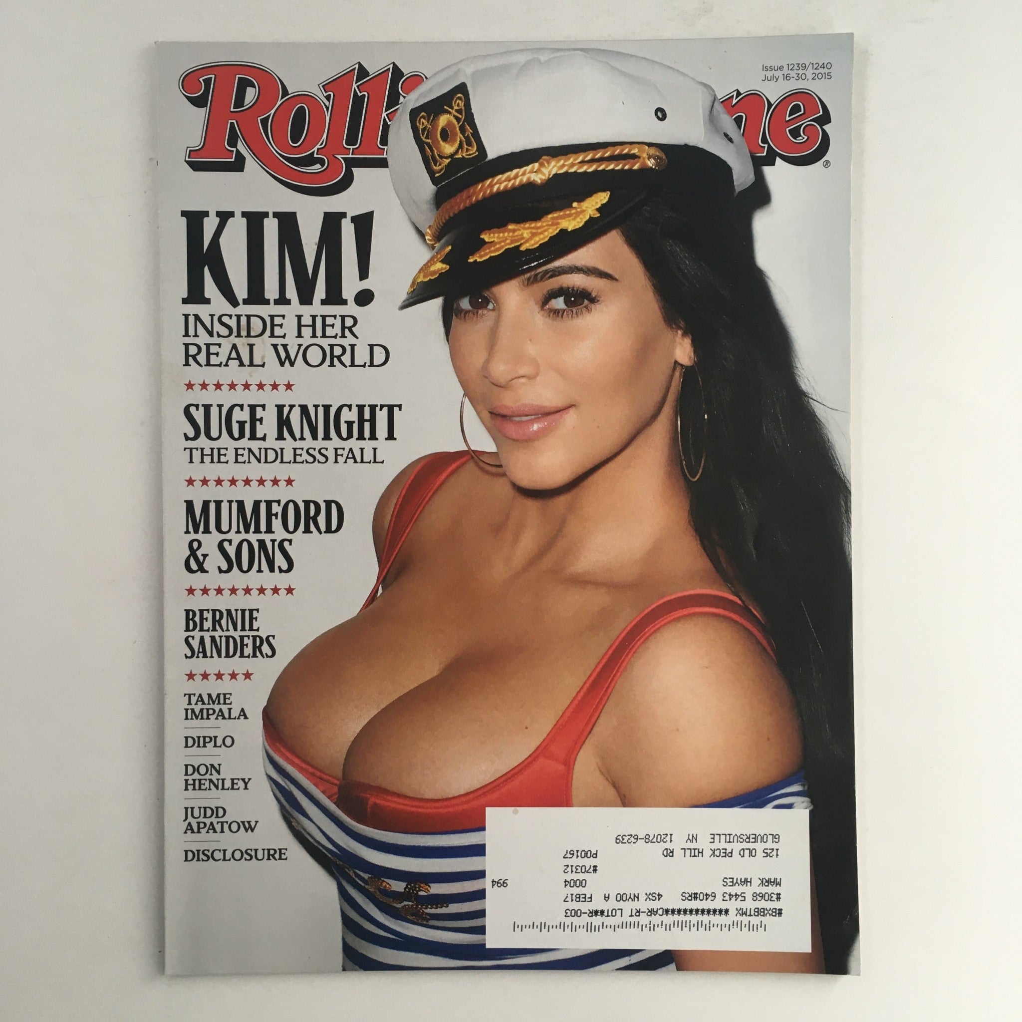 Rolling Stone Magazine July 16 2015 Kim Kardashian, Suge Knight, Bernie Sanders