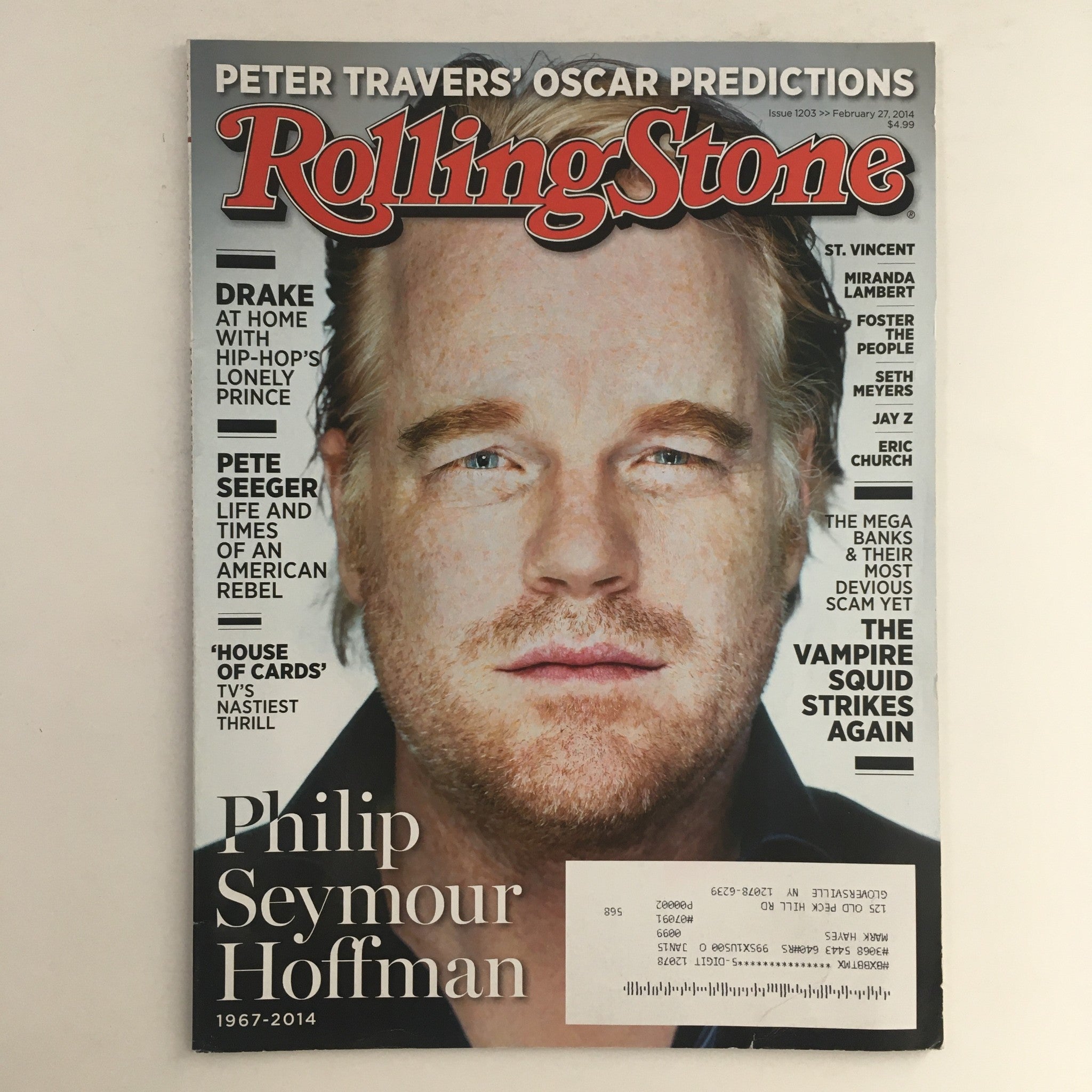 Rolling Stone Magazine February 27 2014 Philip Seymour Hoffman 1967-2014 Memoir