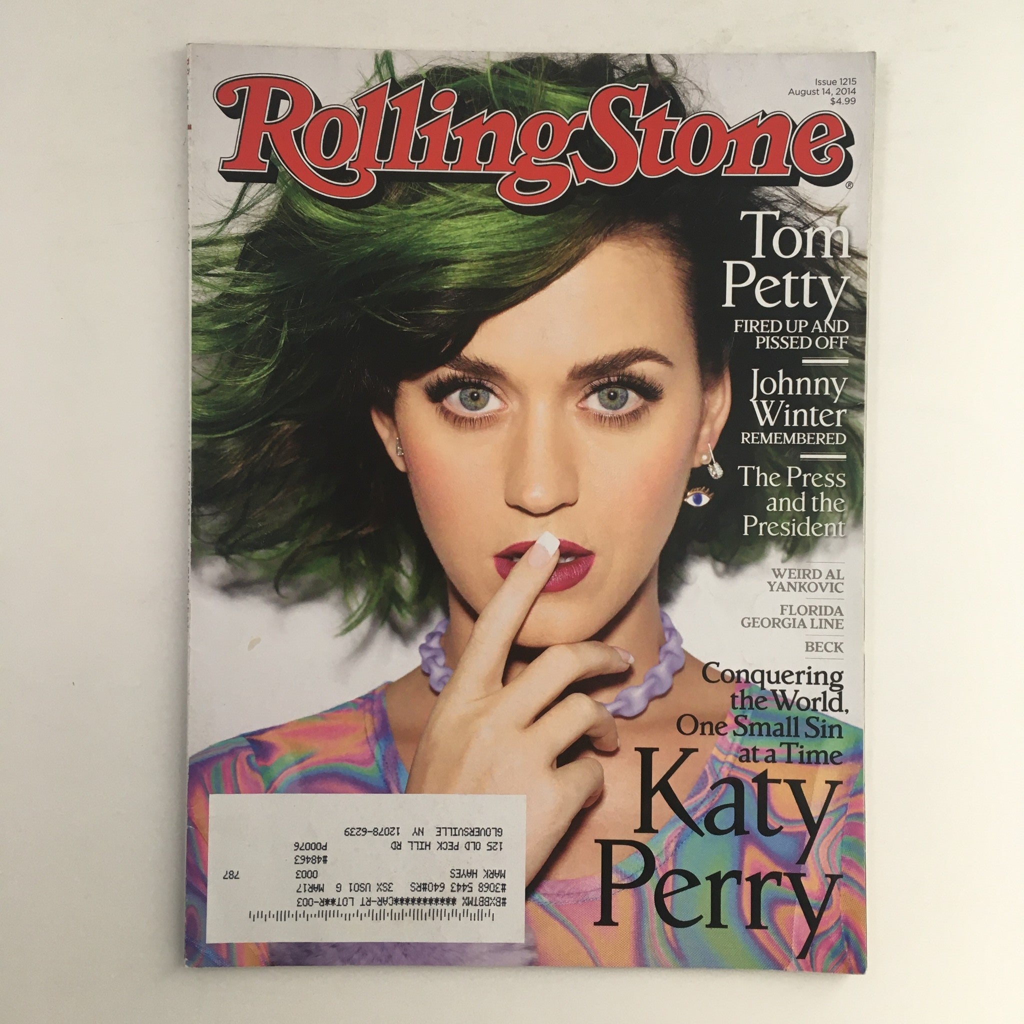 Rolling Stone Magazine August 14 2014 Katy Perry, Tom Petty, Johnny Winter