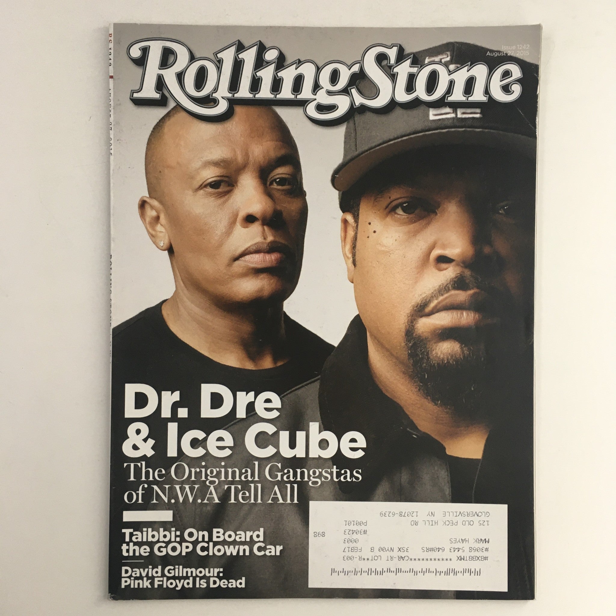 Rolling Stone Magazine August 27 2015 Dr. Dre & Ice Cube The Original Gangstas